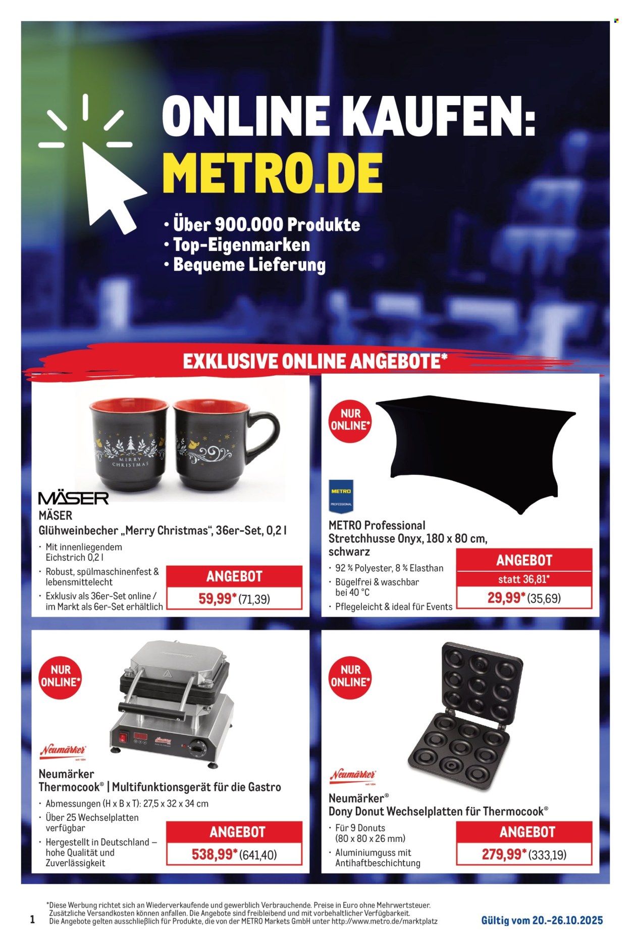 Metro Prospekte  - 20.10.2025 - 26.10.2025. Seite 1