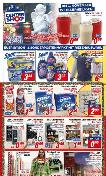 Prospekte CENTERSHOP - 27.10.2025 - 31.10.2025.