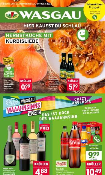 Prospekte Wasgau - 27.10.2025 - 31.10.2025.