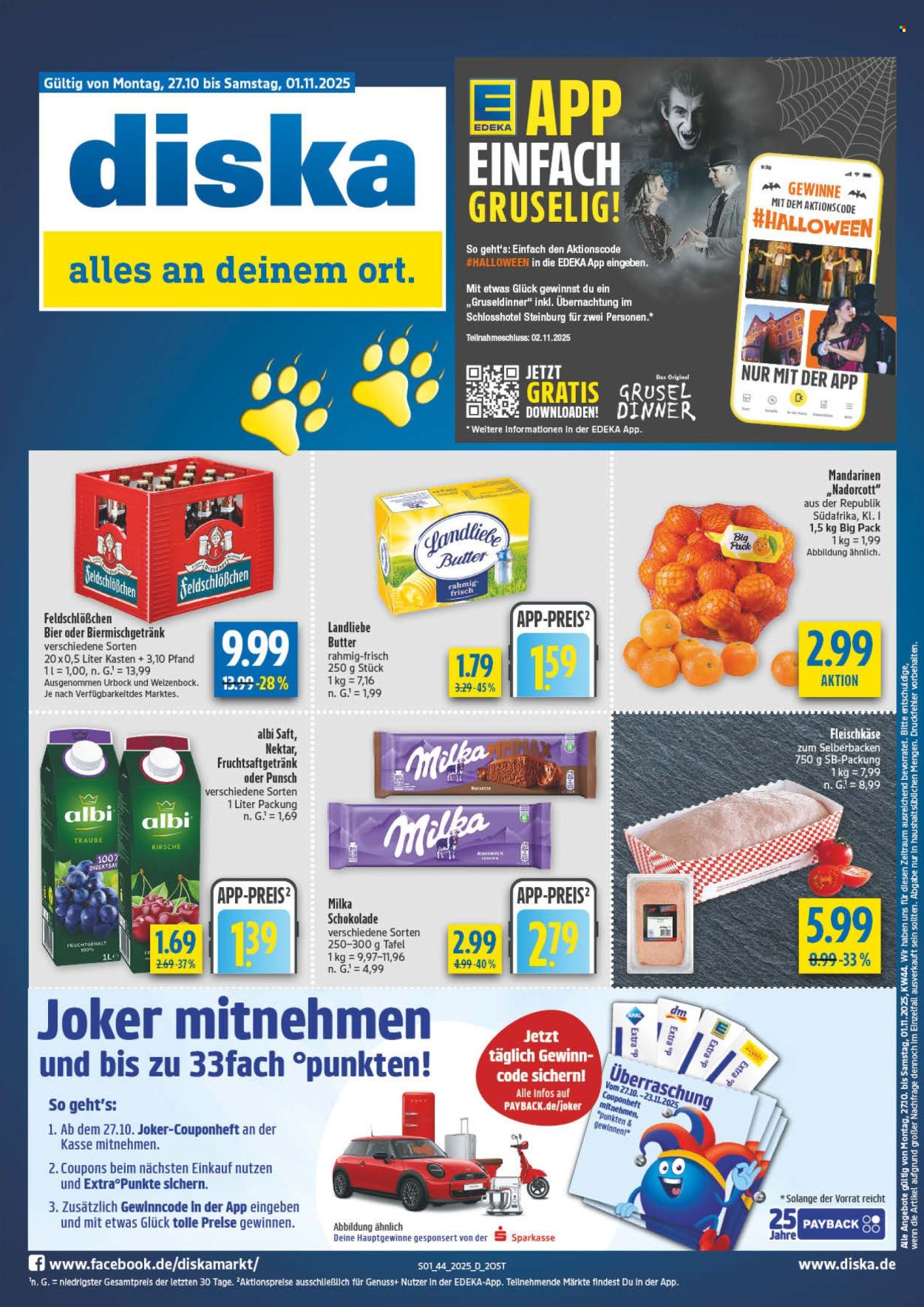 Diska Prospekte  - 27.10.2025 - 1.11.2025. Seite 1