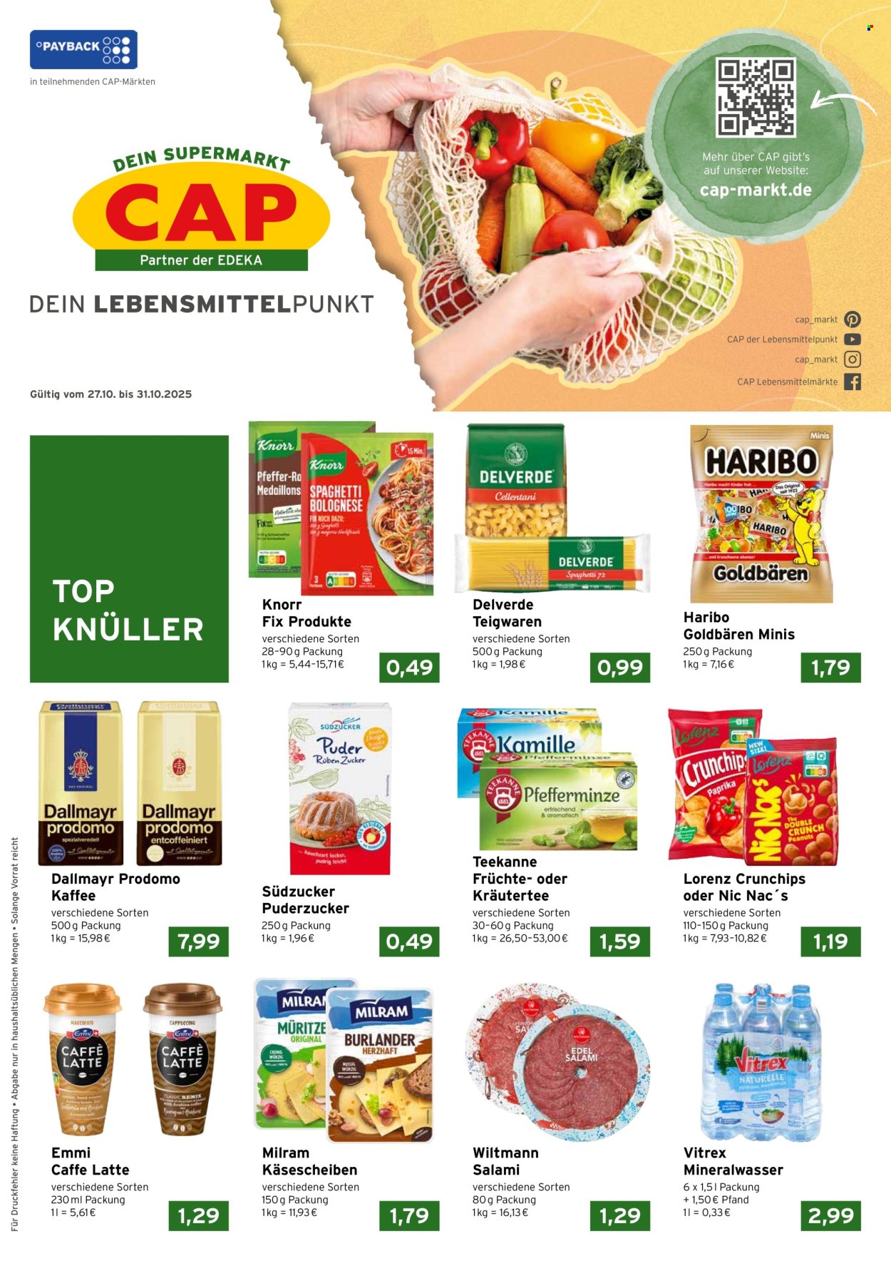 CAP-Markt Prospekte  - 27.10.2025 - 31.10.2025. Seite 1