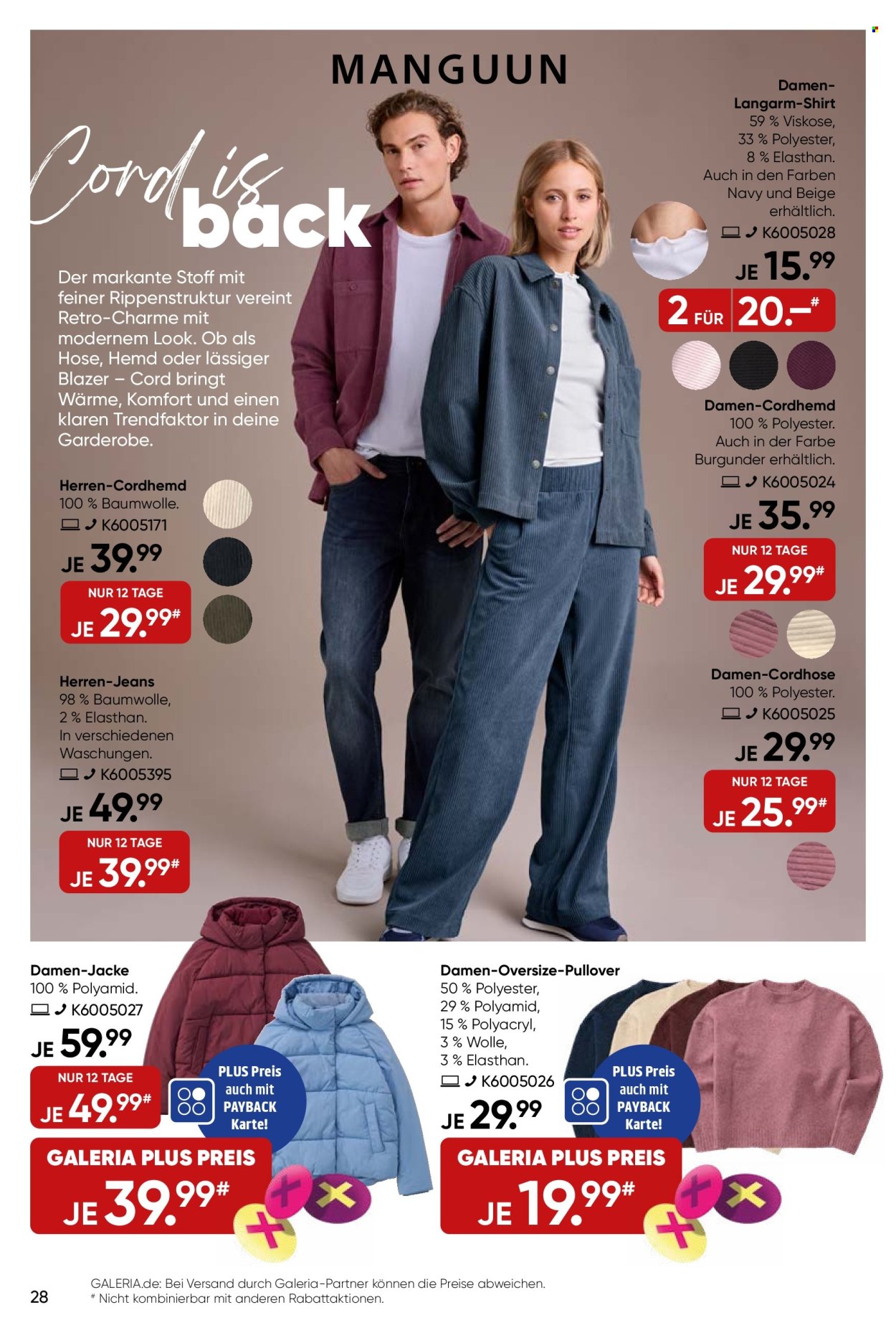 GALERIA Karstadt Kaufhof Prospekte  - 29.10.2025 - 9.11.2025. Seite 28