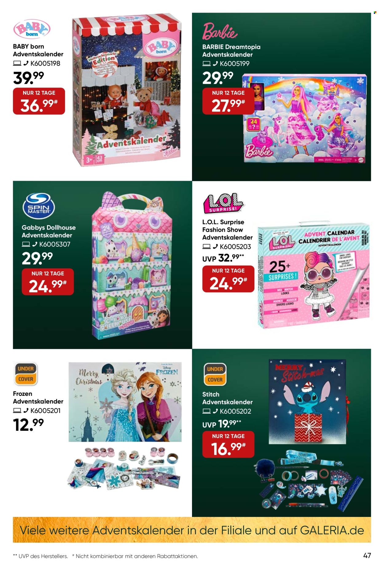 GALERIA Karstadt Kaufhof Prospekte  - 29.10.2025 - 9.11.2025. Seite 47