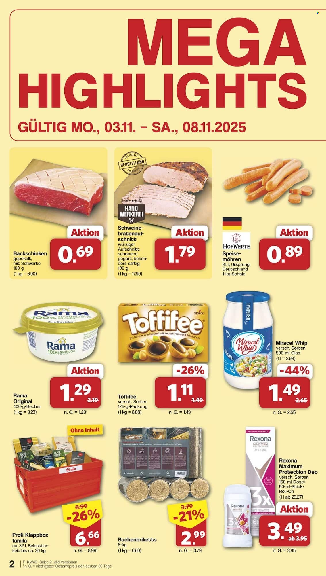 famila Prospekte  - 3.11.2025 - 8.11.2025. Seite 2
