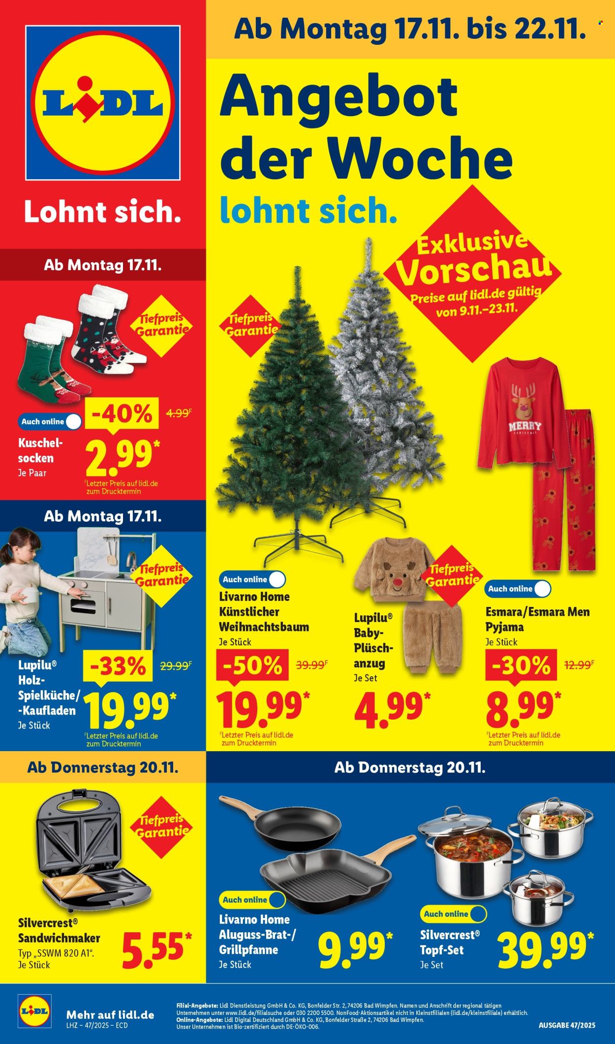 Lidl Prospekte  - 17.11.2025 - 22.11.2025. Seite 1