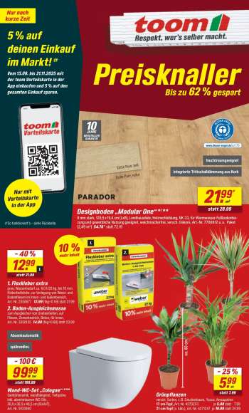 Prospekte toom Baumarkt - 8.11.2025 - 14.11.2025.