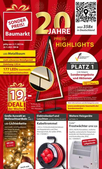 Prospekte Sonderpreis-Baumarkt - 22.11.2025 - 28.11.2025.