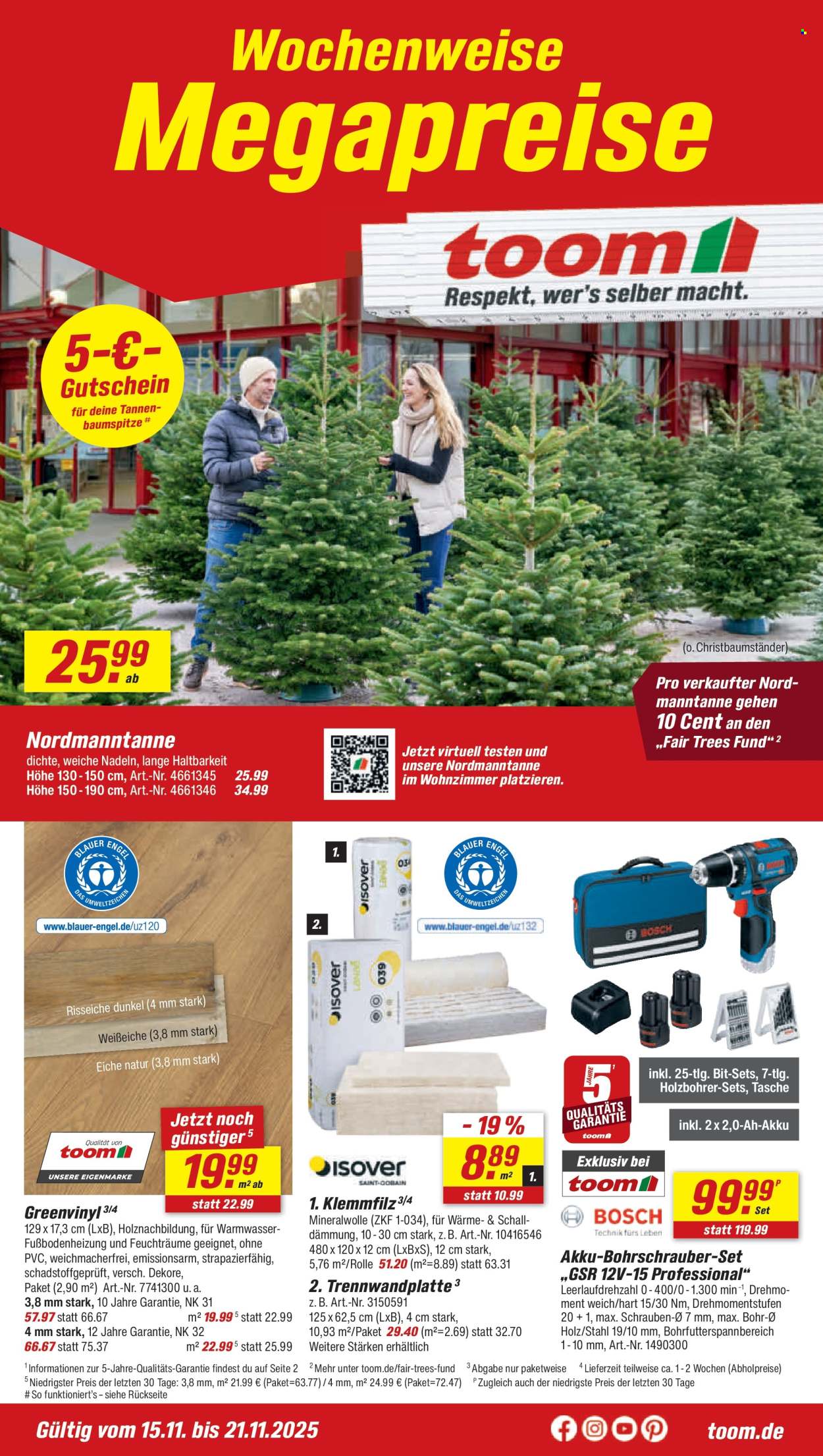 toom Baumarkt Prospekte  - 15.11.2025 - 21.11.2025. Seite 1