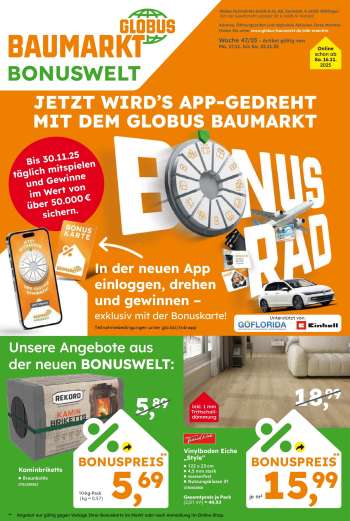 Prospekte Globus Baumarkt - 17.11.2025 - 22.11.2025.