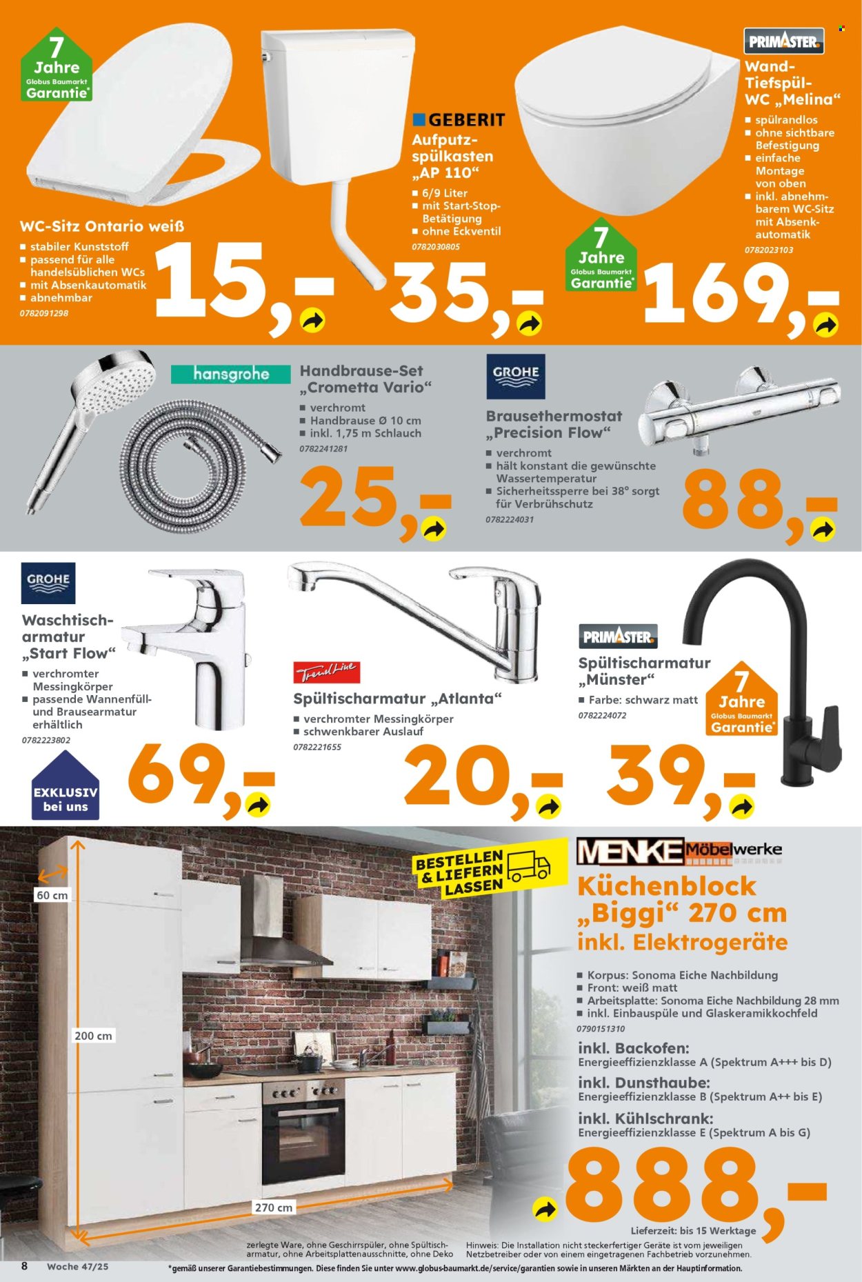 Globus Baumarkt Prospekte  - 17.11.2025 - 22.11.2025. Seite 8
