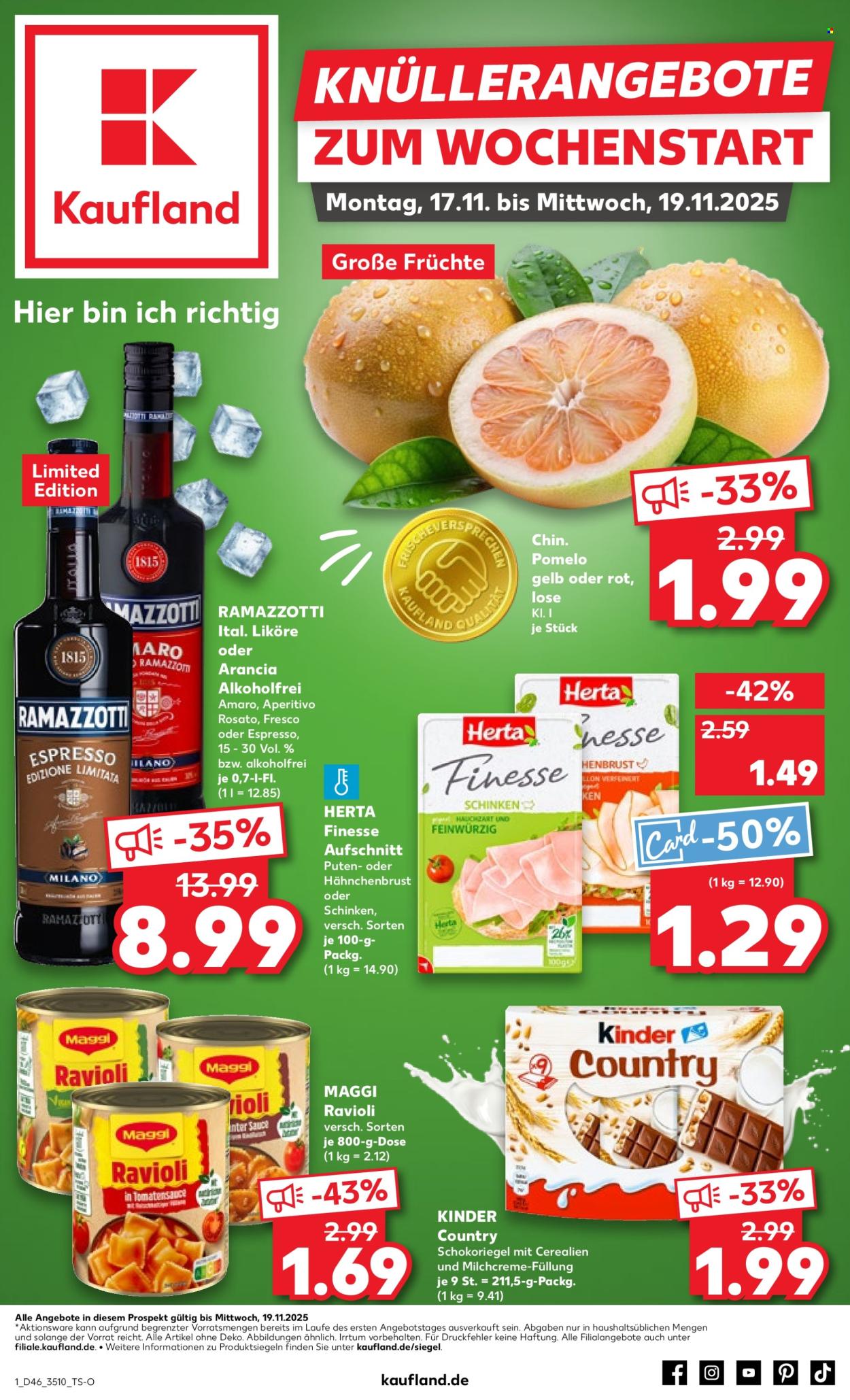 Kaufland Prospekte  - 17.11.2025 - 19.11.2025. Seite 1