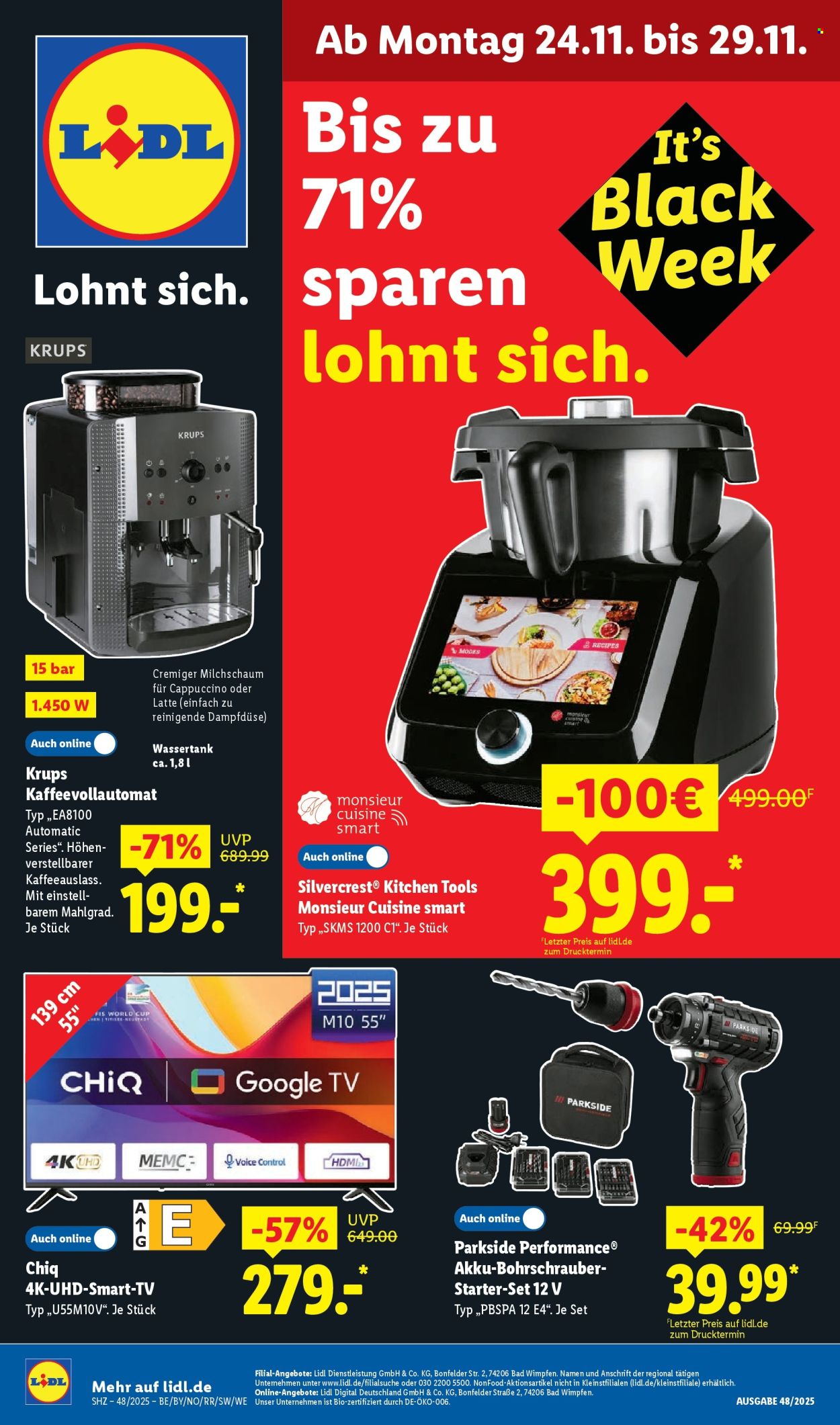 Lidl Prospekte  - 24.11.2025 - 29.11.2025. Seite 1