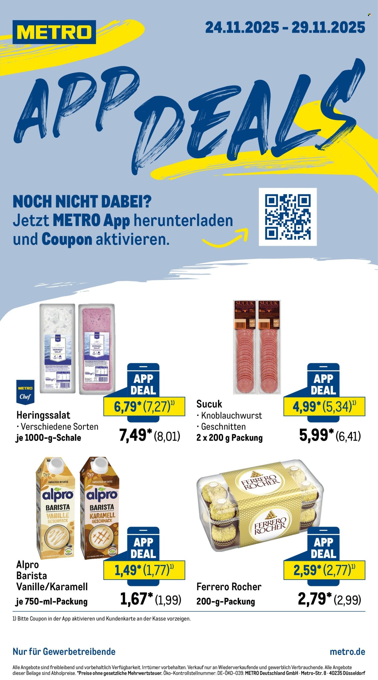 Metro Prospekte  - 24.11.2025 - 29.11.2025. Seite 1