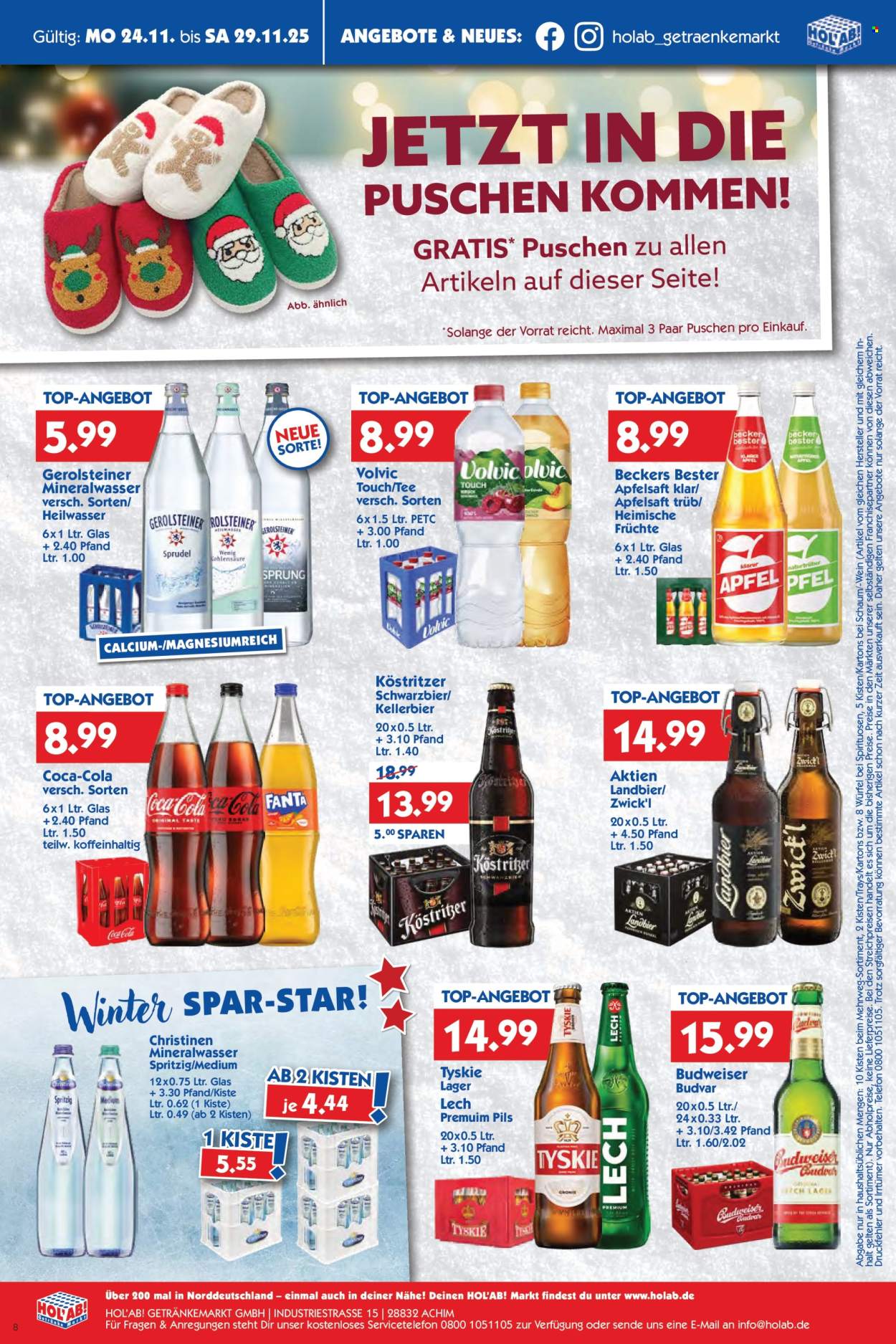 Hol'ab! Getränkemarkt Prospekte  - 24.11.2025 - 29.11.2025. Seite 8