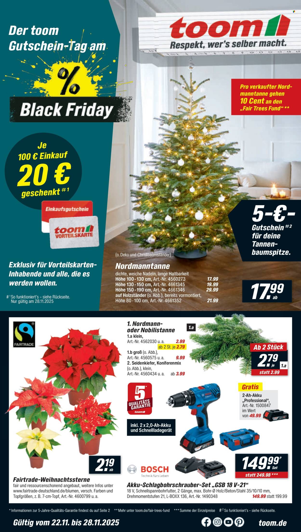 toom Baumarkt Prospekte  - 22.11.2025 - 28.11.2025. Seite 1