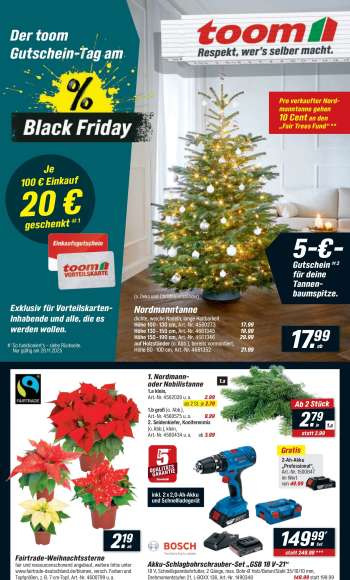 Prospekte toom Baumarkt - 22.11.2025 - 28.11.2025.