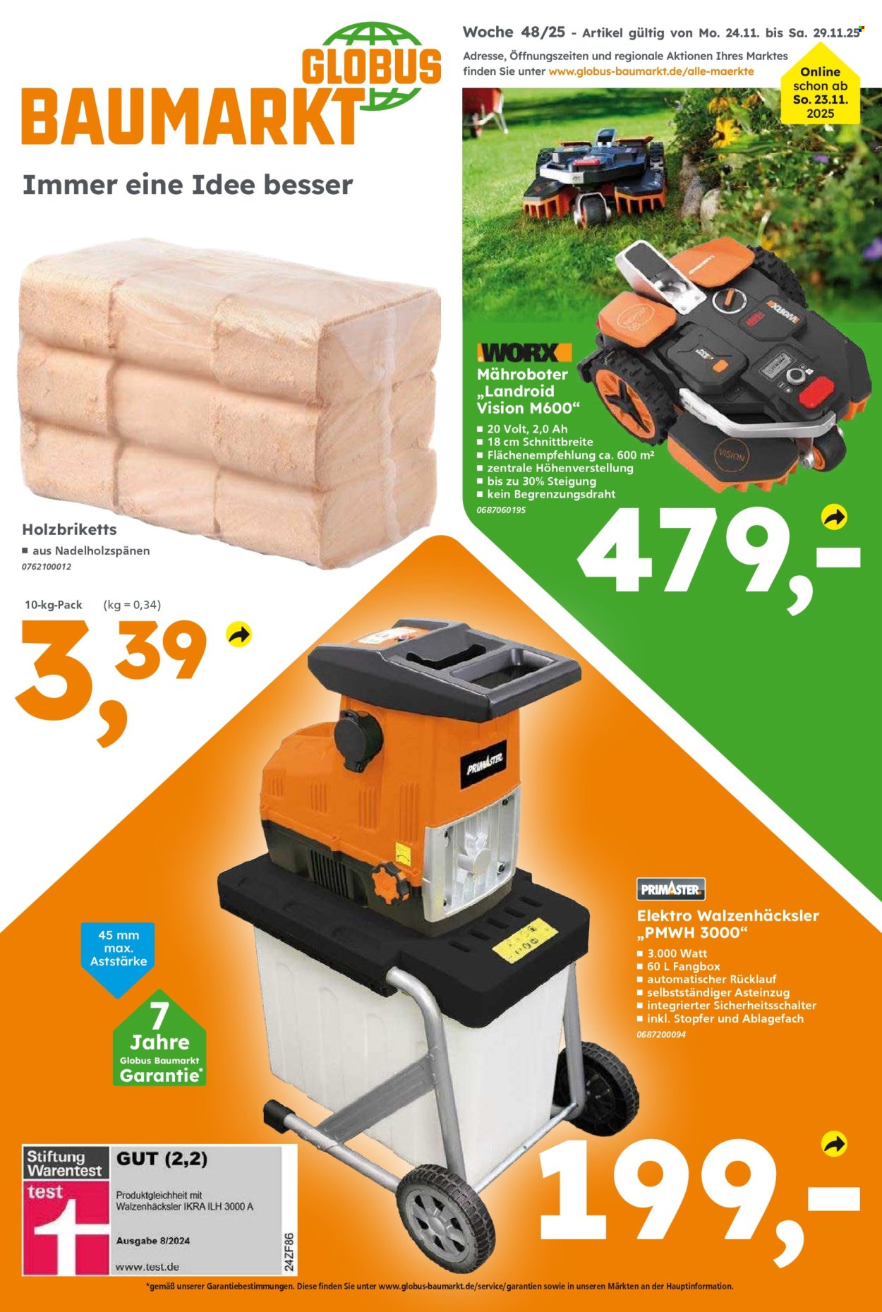 Globus Baumarkt Prospekte  - 24.11.2025 - 29.11.2025. Seite 1