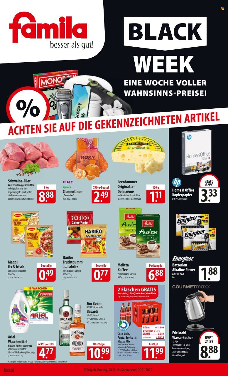 famila Prospekte  - 24.11.2025 - 30.11.2025. Seite 1