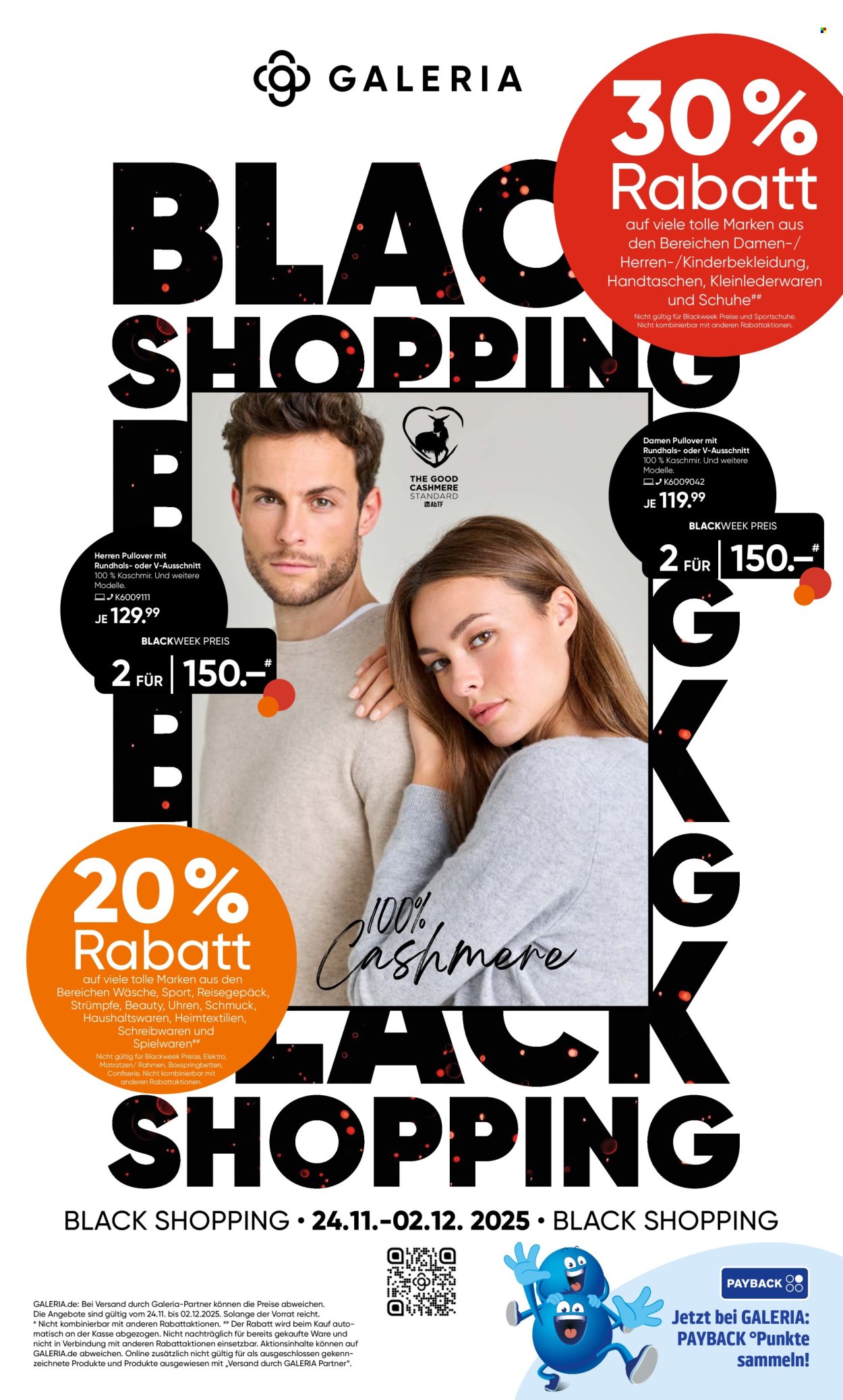 GALERIA Karstadt Kaufhof Prospekte  - 24.11.2025 - 2.12.2025. Seite 1