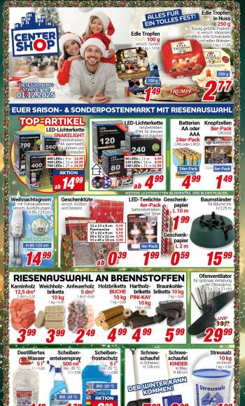 Prospekte CENTERSHOP - 1.12.2025 - 6.12.2025.