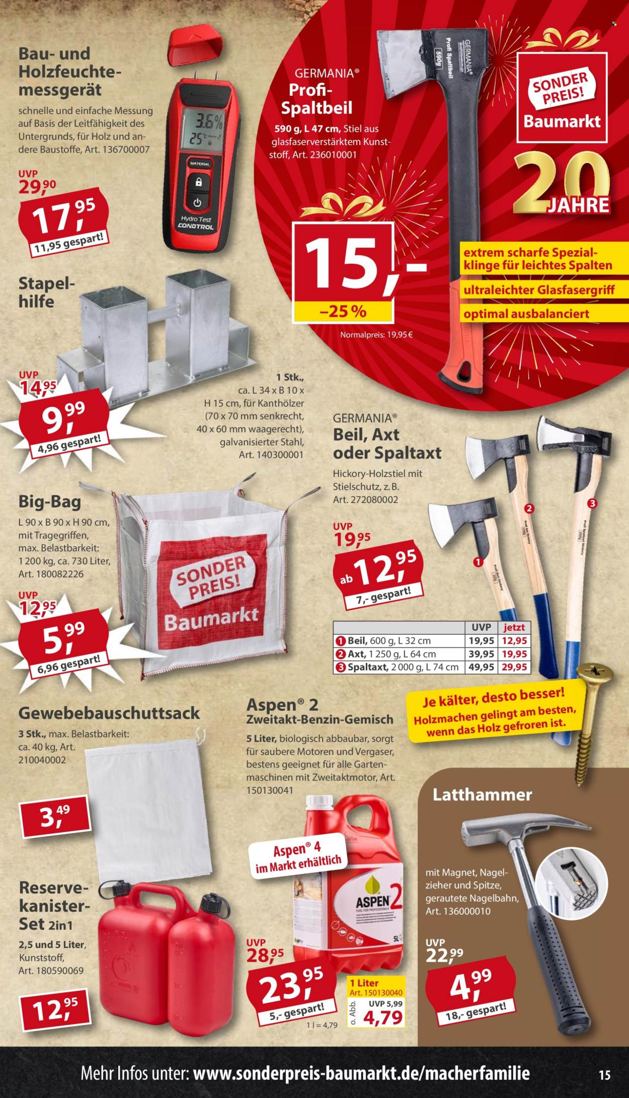 Sonderpreis-Baumarkt Prospekte  - 6.12.2025 - 12.12.2025. Seite 15