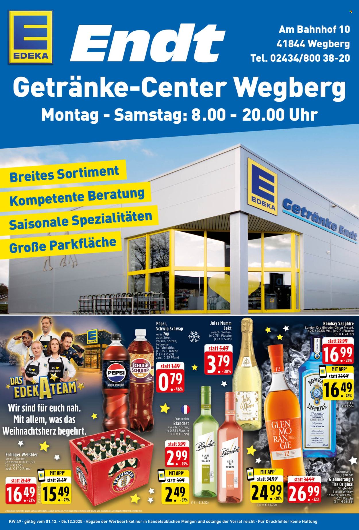 Edeka Getränkemarkt Prospekte  - 1.12.2025 - 6.12.2025. Seite 1