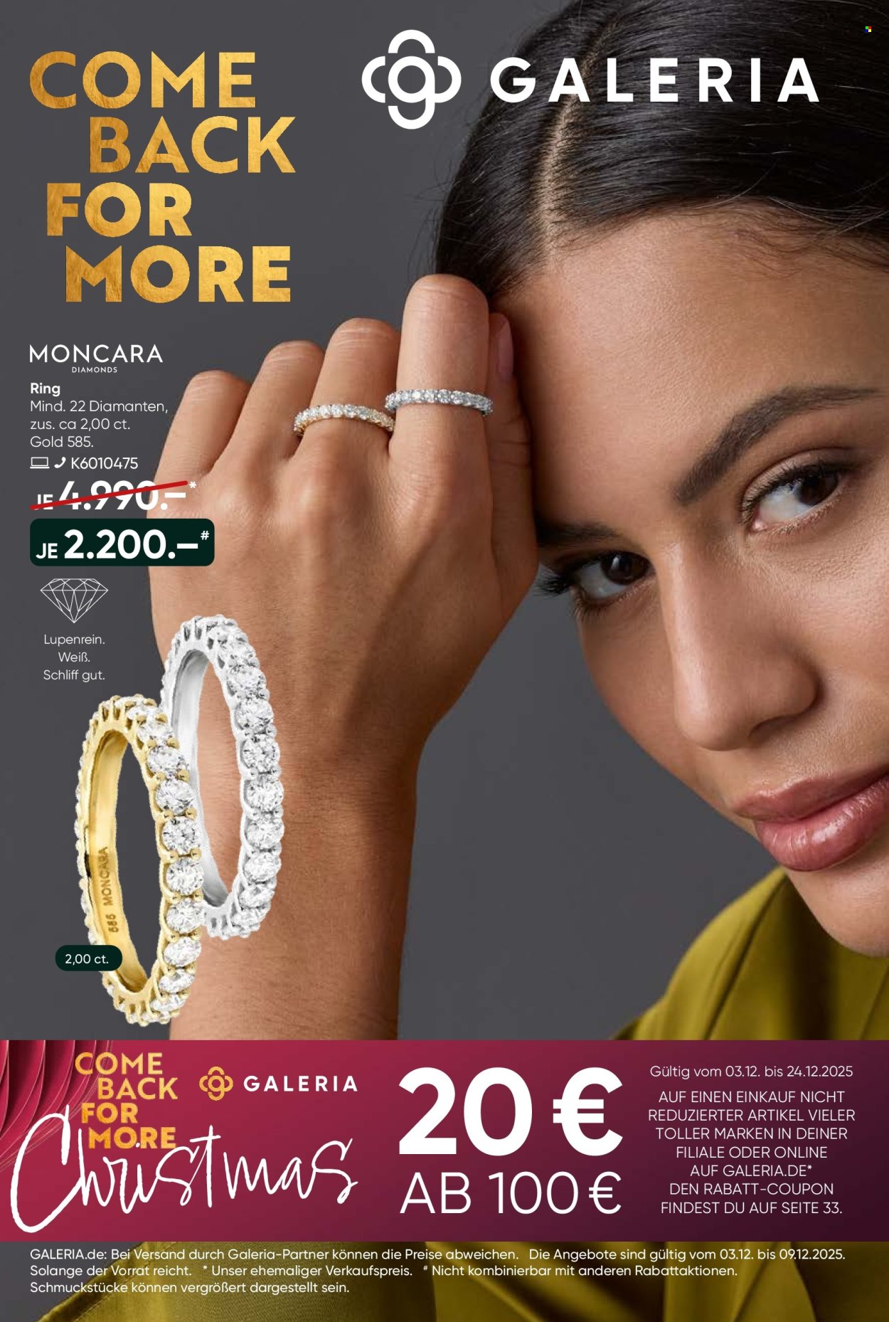 GALERIA Karstadt Kaufhof Prospekte  - 3.12.2025 - 9.12.2025. Seite 1