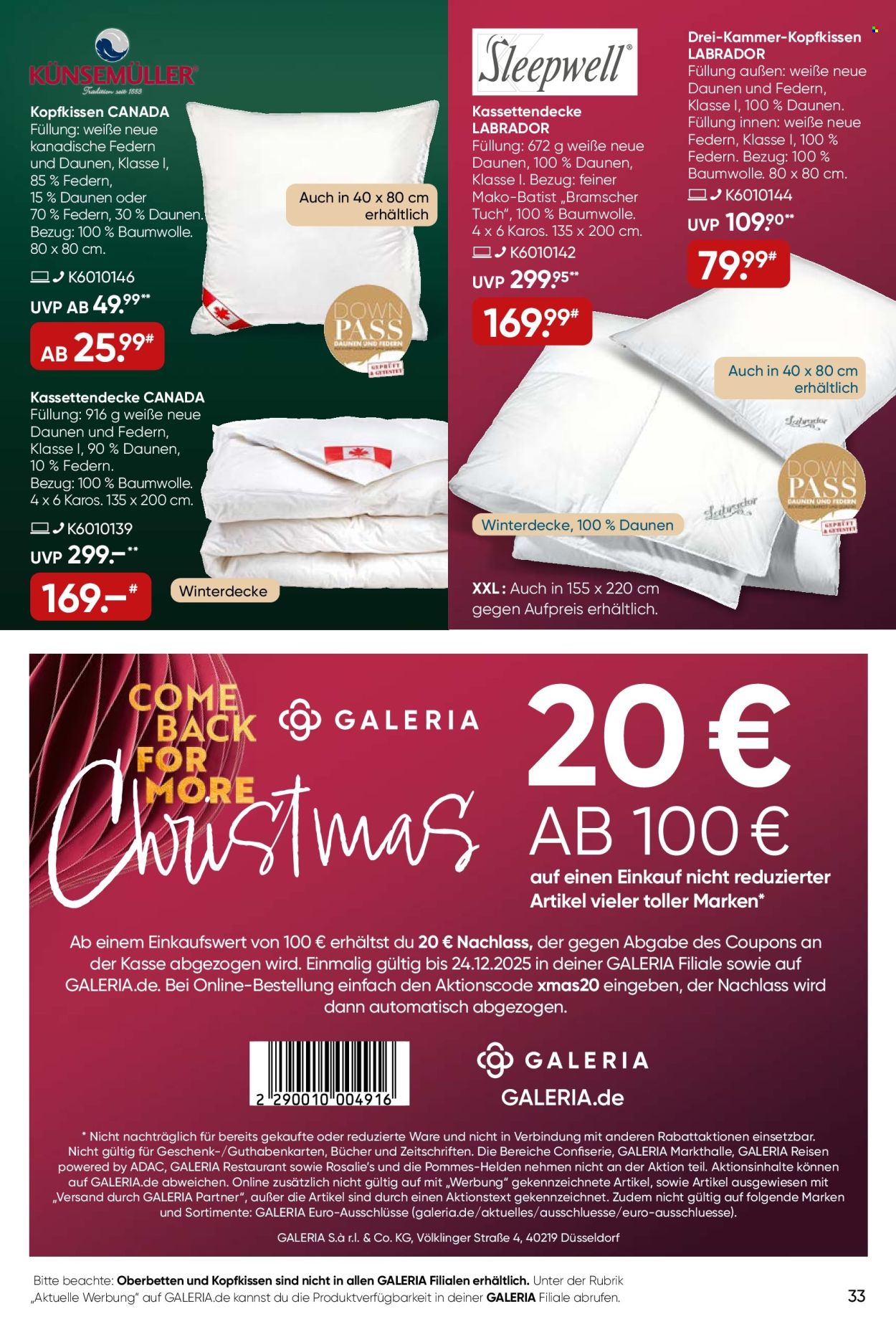 GALERIA Karstadt Kaufhof Prospekte  - 3.12.2025 - 9.12.2025. Seite 33