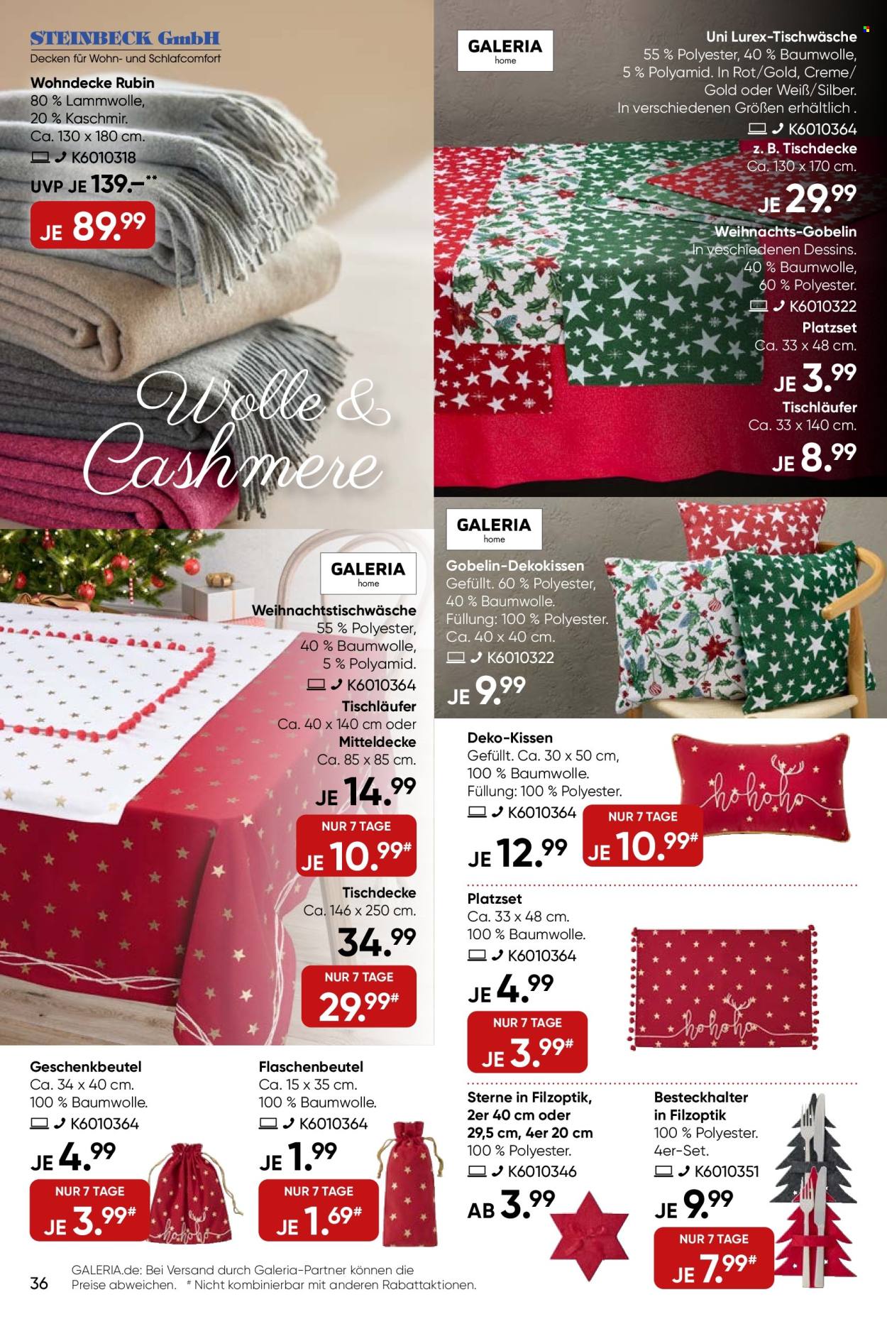 GALERIA Karstadt Kaufhof Prospekte  - 3.12.2025 - 9.12.2025. Seite 36