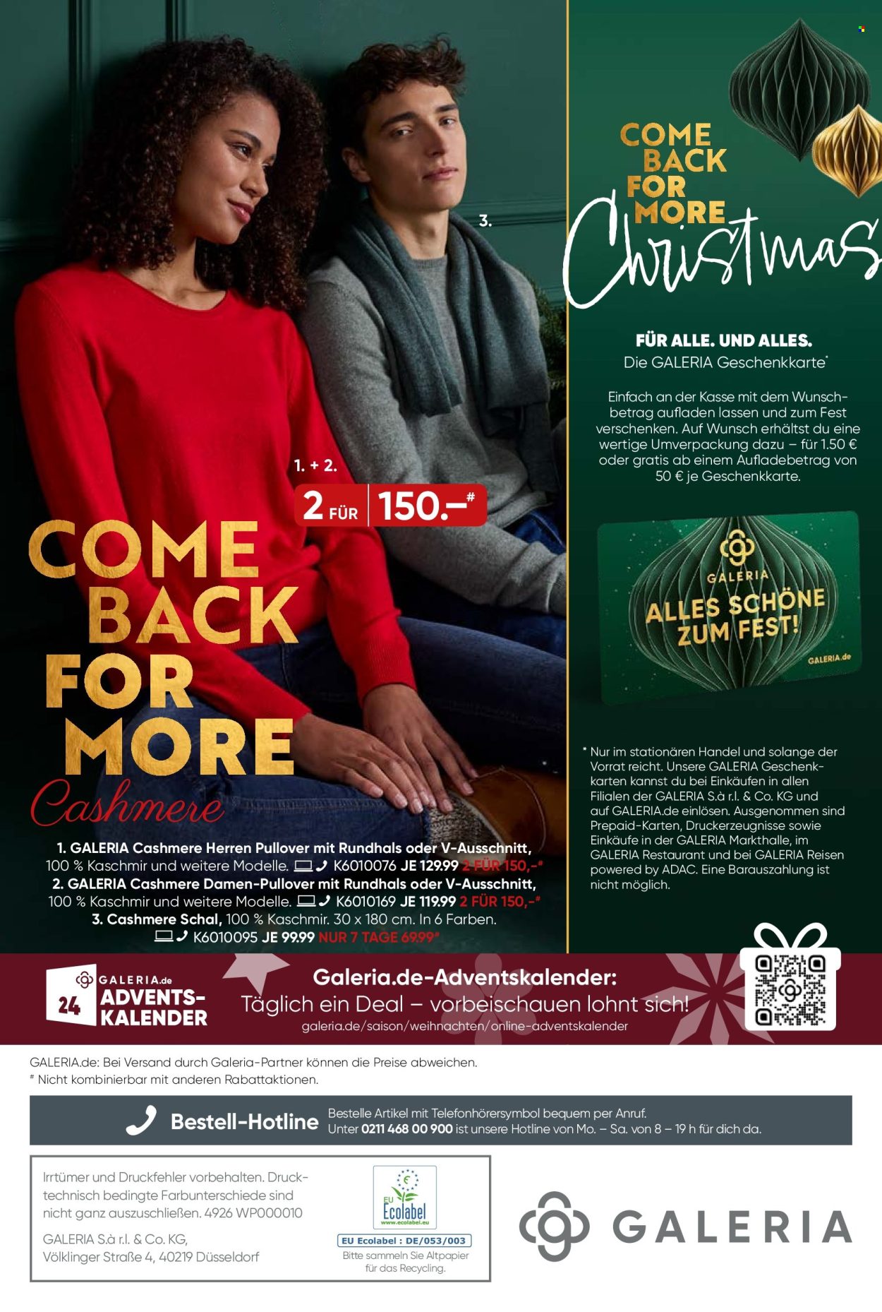 GALERIA Karstadt Kaufhof Prospekte  - 3.12.2025 - 9.12.2025. Seite 52