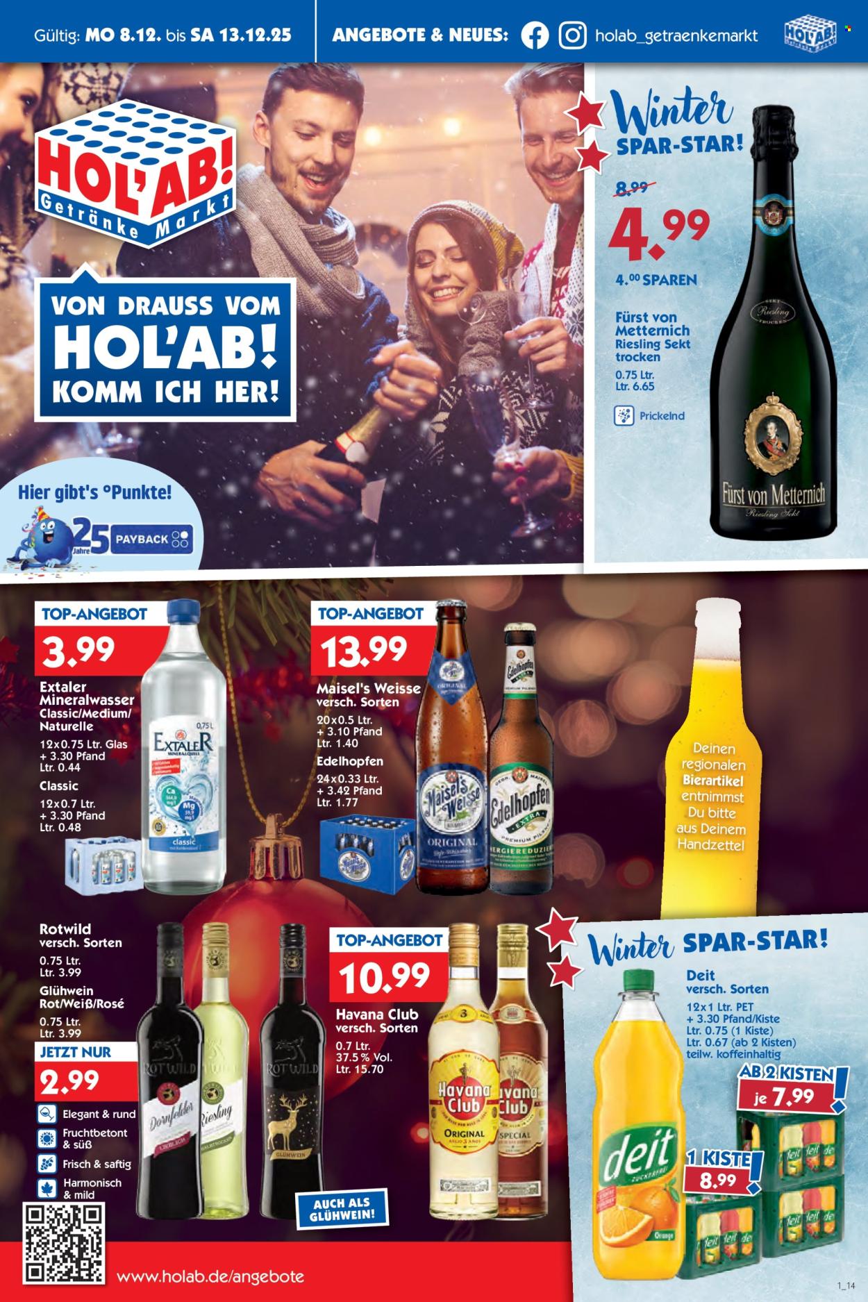Hol'ab! Getränkemarkt Prospekte  - 8.12.2025 - 13.12.2025. Seite 1