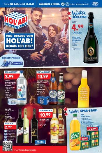 Prospekte Hol'ab! Getränkemarkt - 8.12.2025 - 13.12.2025.