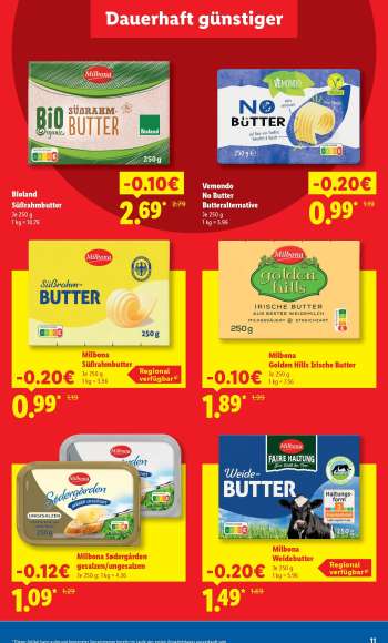 thumbnail - Milbona Süßrahmbutter