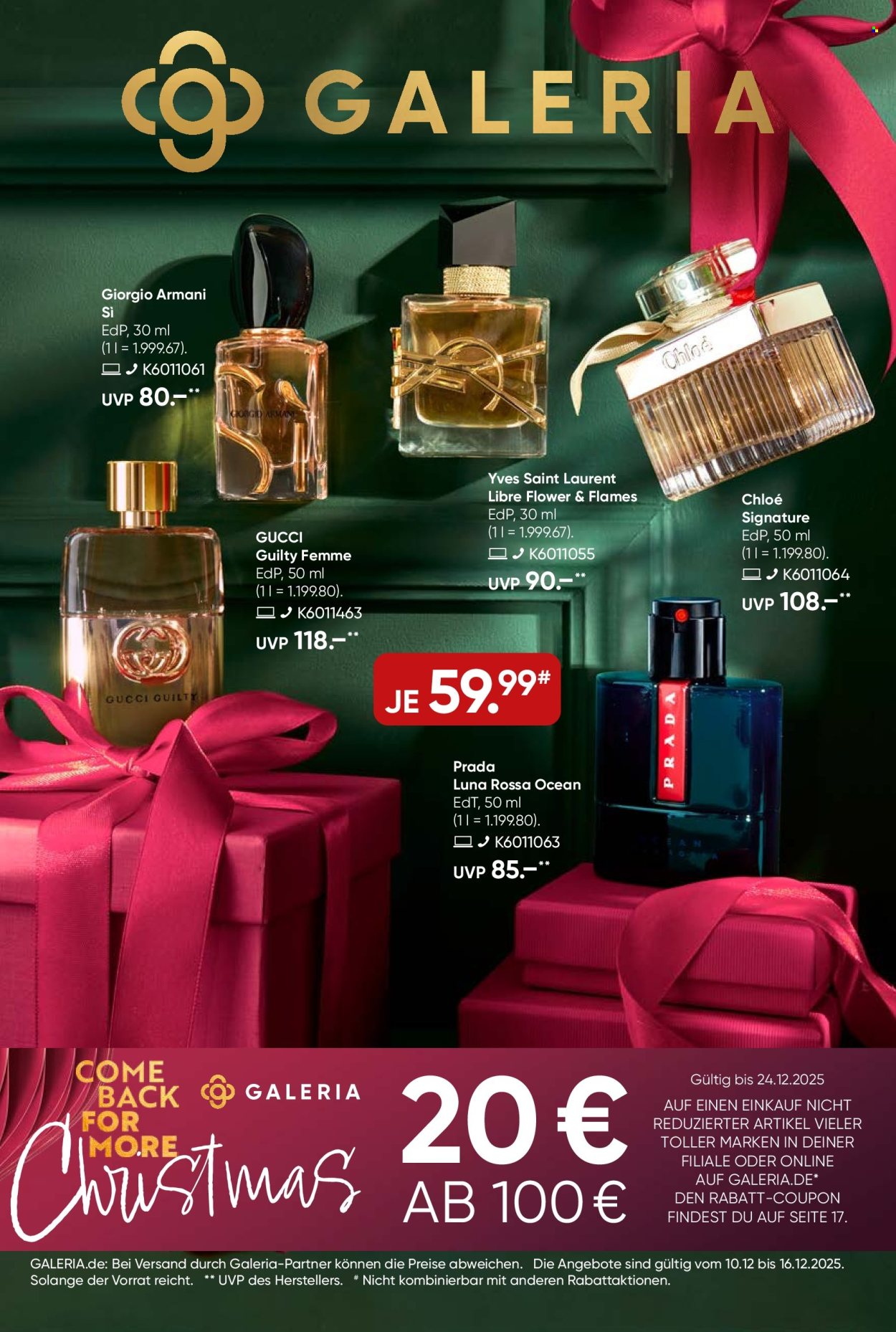 GALERIA Karstadt Kaufhof Prospekte  - 10.12.2025 - 16.12.2025. Seite 1