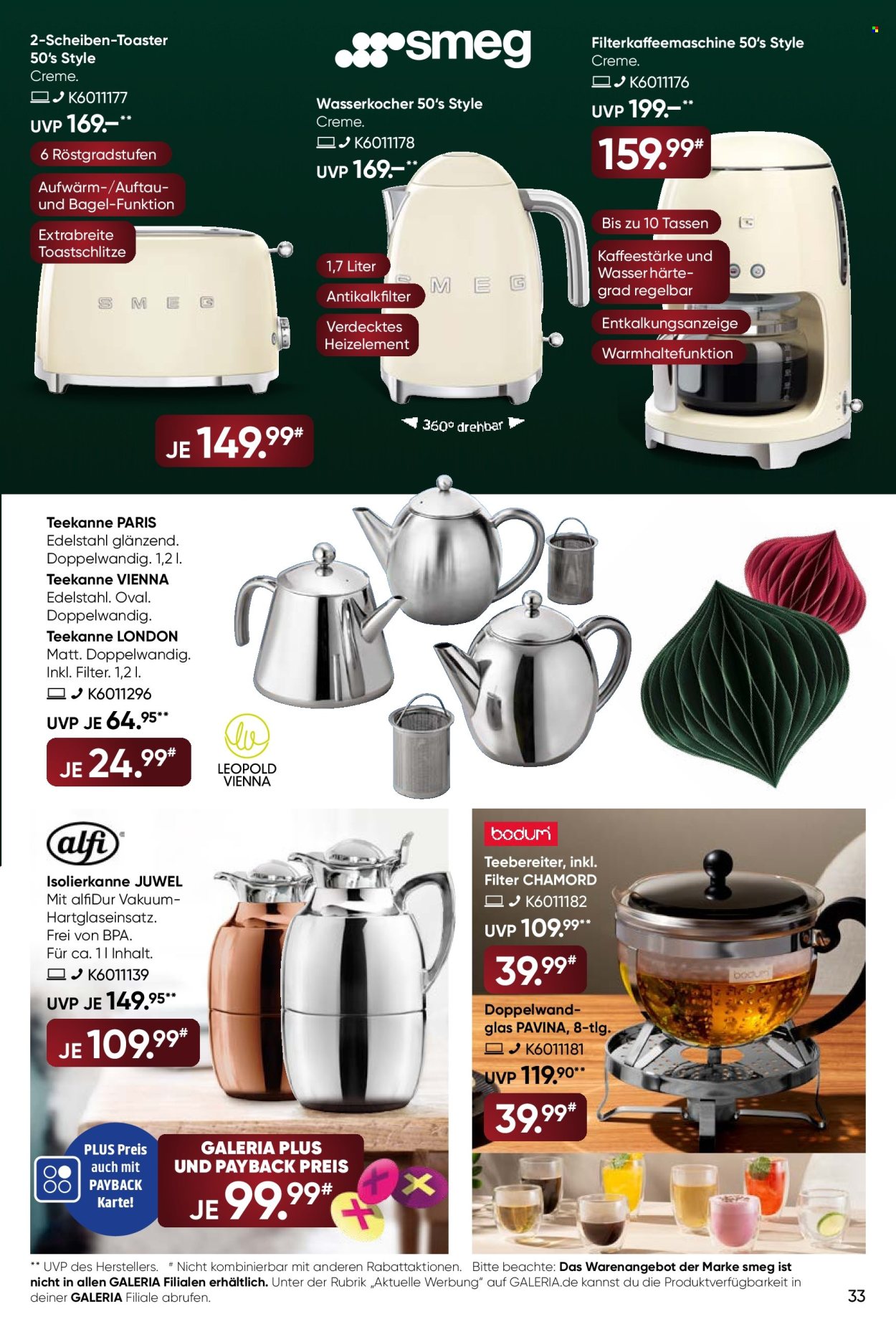 GALERIA Karstadt Kaufhof Prospekte  - 10.12.2025 - 16.12.2025. Seite 33