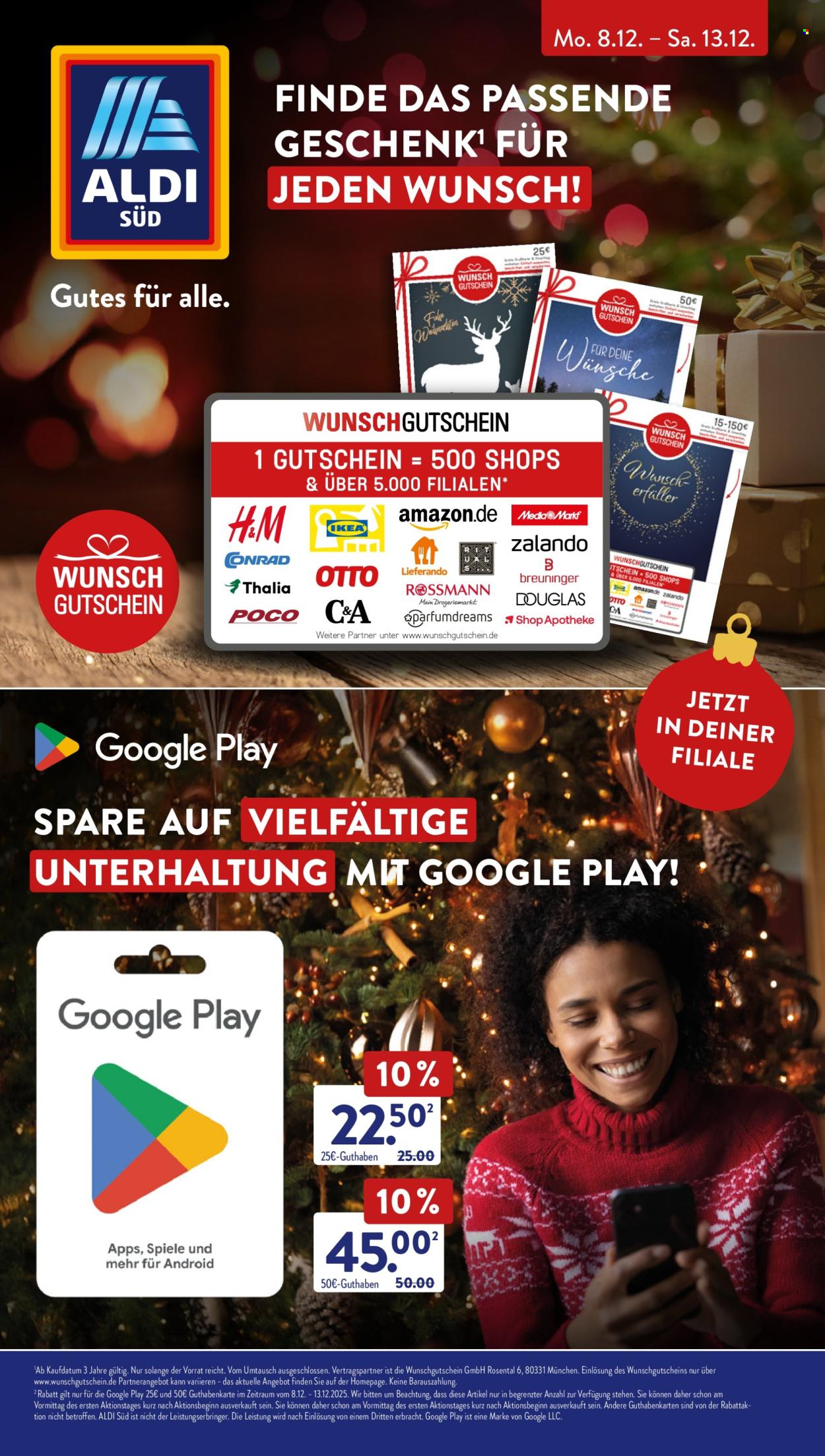 ALDI SÜD Prospekte  - 8.12.2025 - 13.12.2025. Seite 1