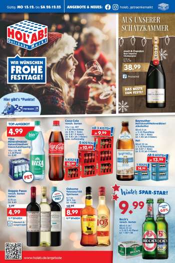 Prospekte Hol'ab! Getränkemarkt - 15.12.2025 - 20.12.2025.