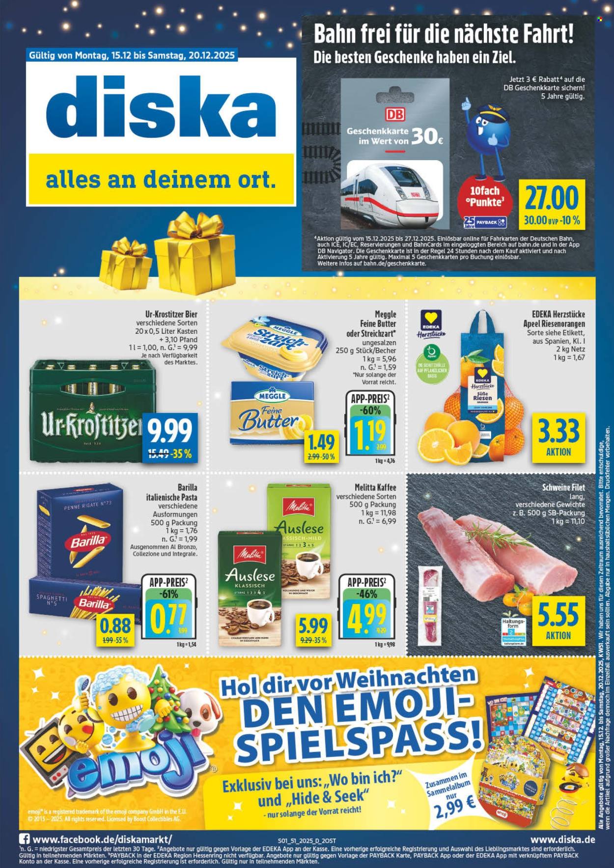 Diska Prospekte  - 15.12.2025 - 20.12.2025. Seite 1
