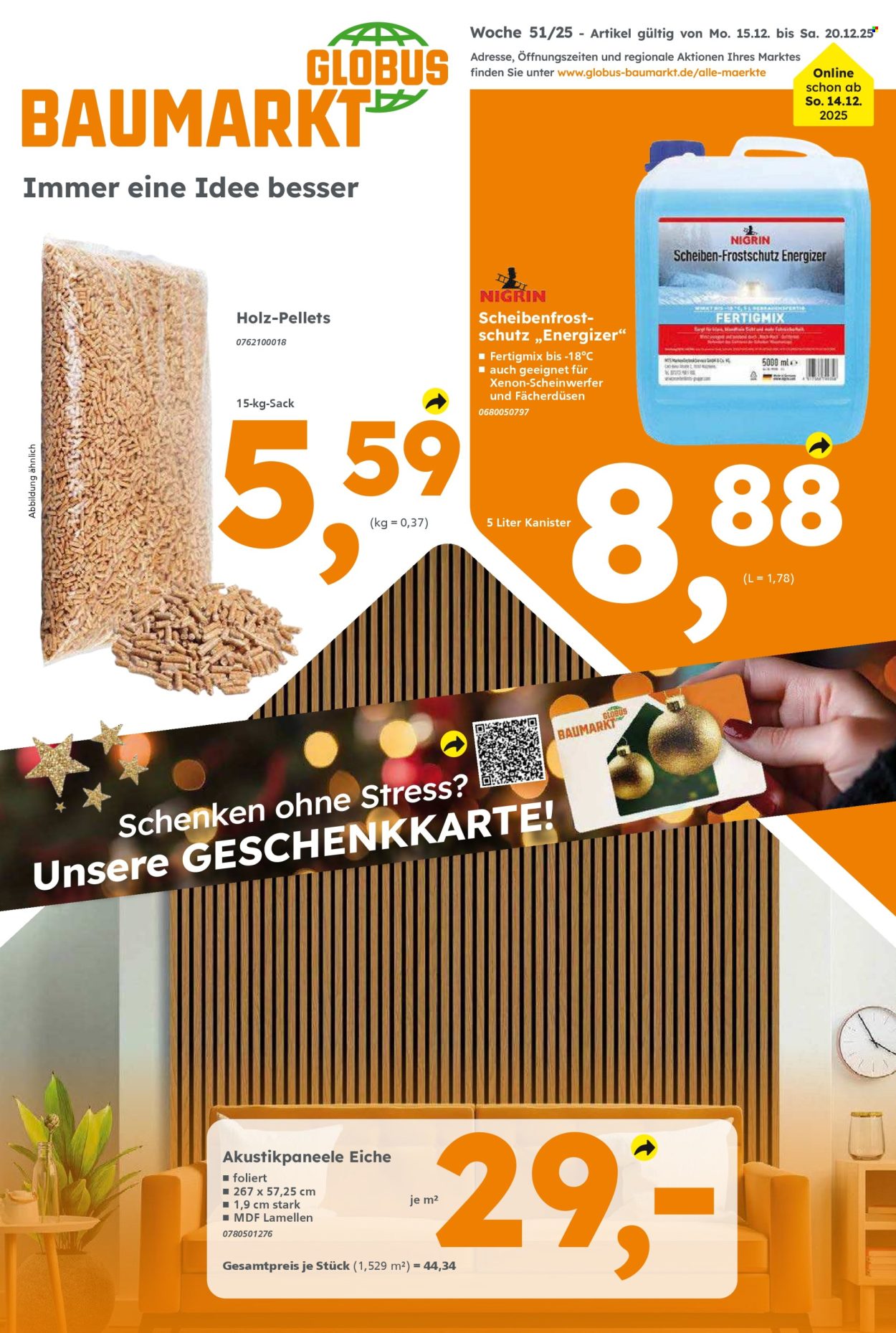 Globus Baumarkt Prospekte  - 15.12.2025 - 20.12.2025. Seite 1