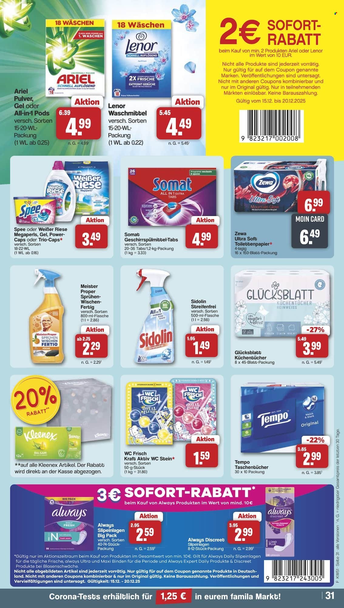 famila Prospekte  - 15.12.2025 - 20.12.2025. Seite 33