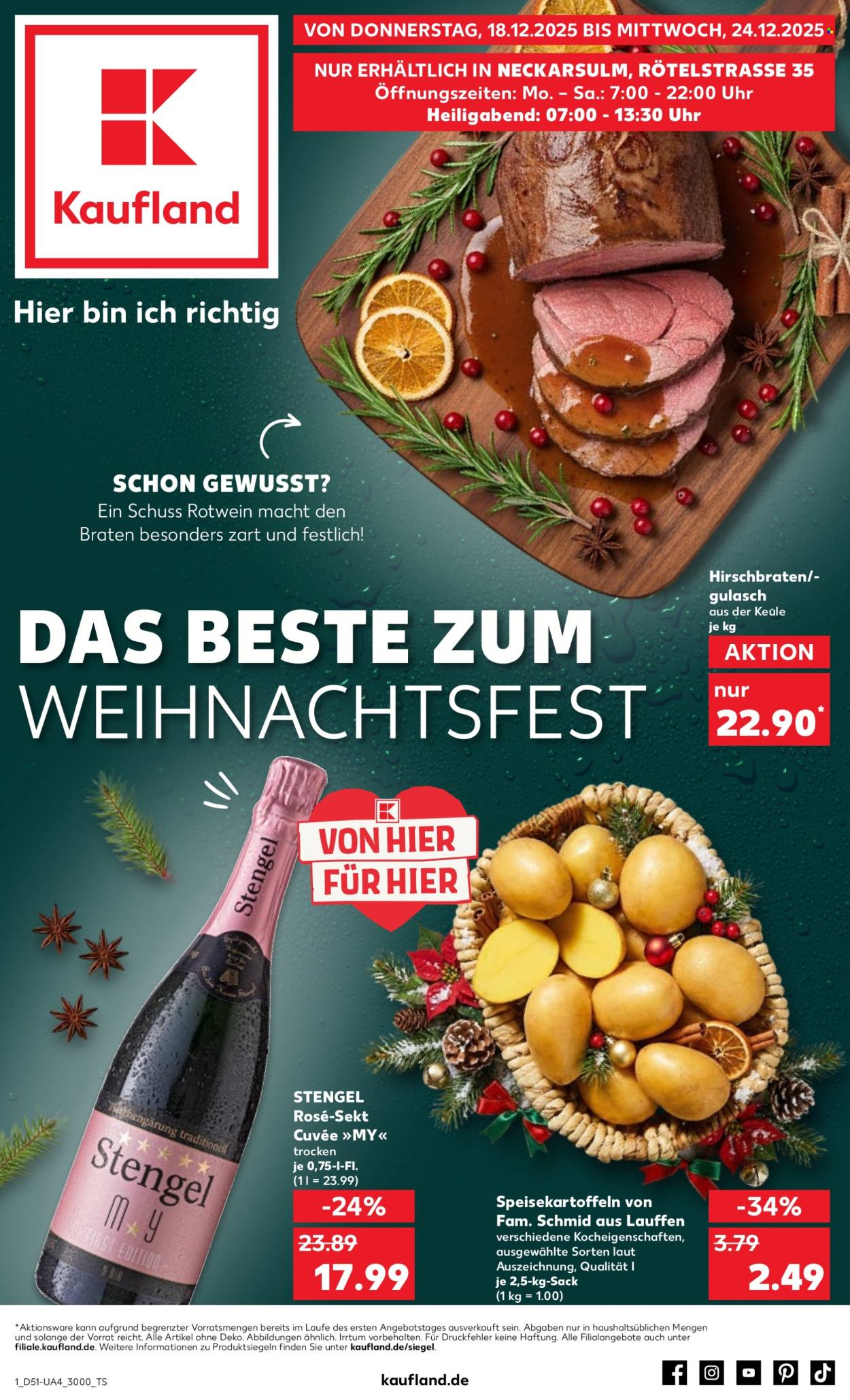 Kaufland Prospekte  - 18.12.2025 - 24.12.2025. Seite 1