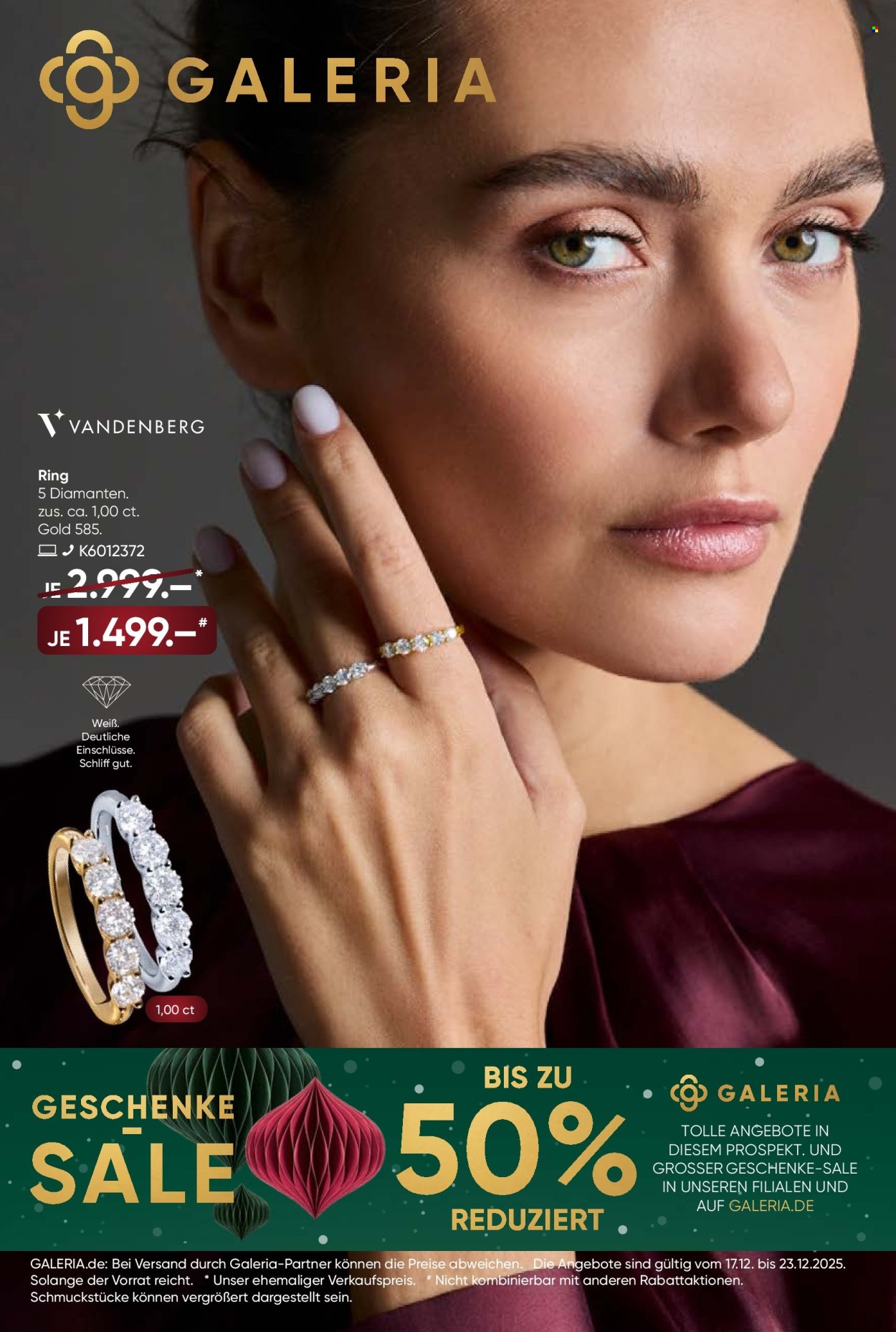 GALERIA Karstadt Kaufhof Prospekte  - 17.12.2025 - 23.12.2025. Seite 1