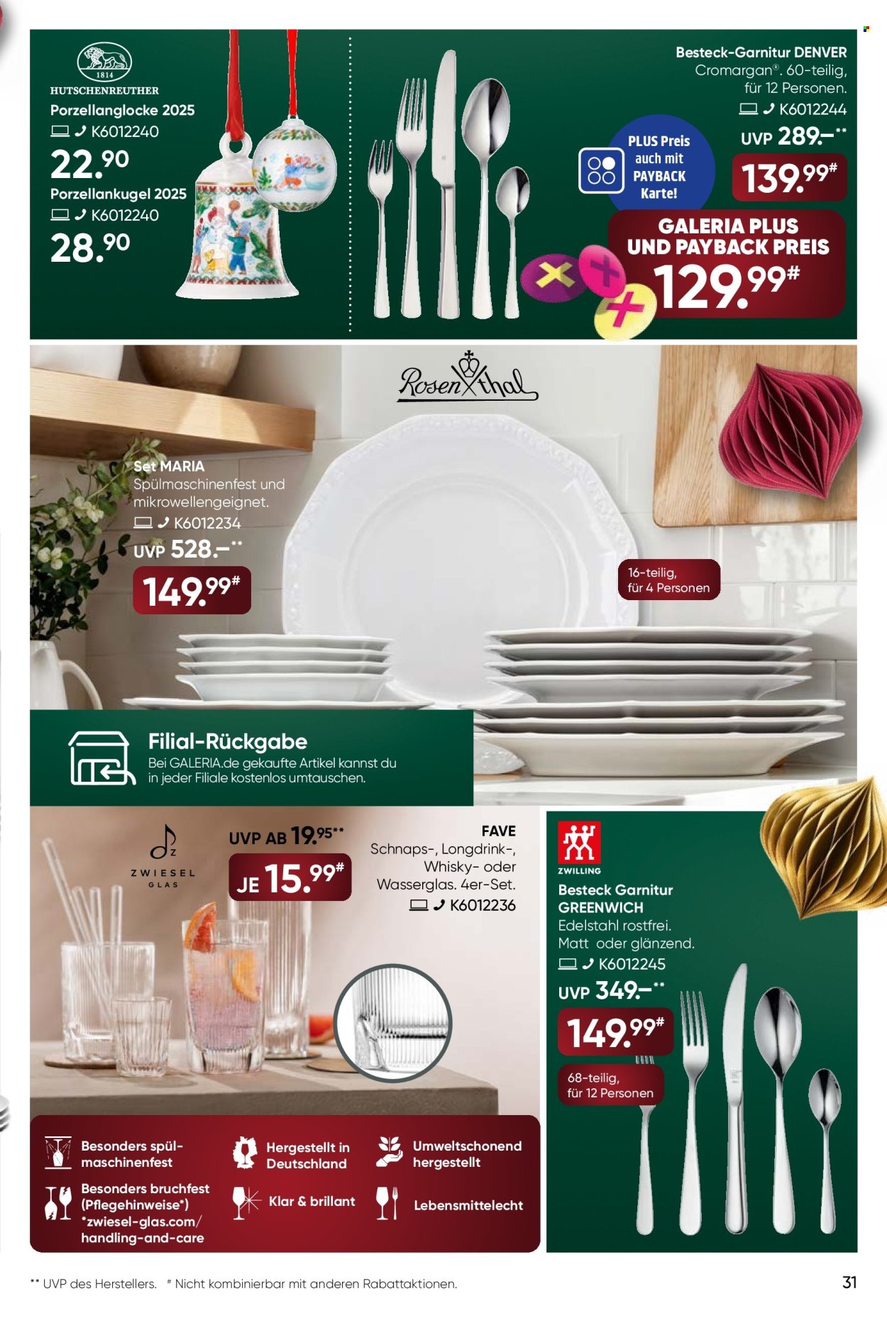 GALERIA Karstadt Kaufhof Prospekte  - 17.12.2025 - 23.12.2025. Seite 31
