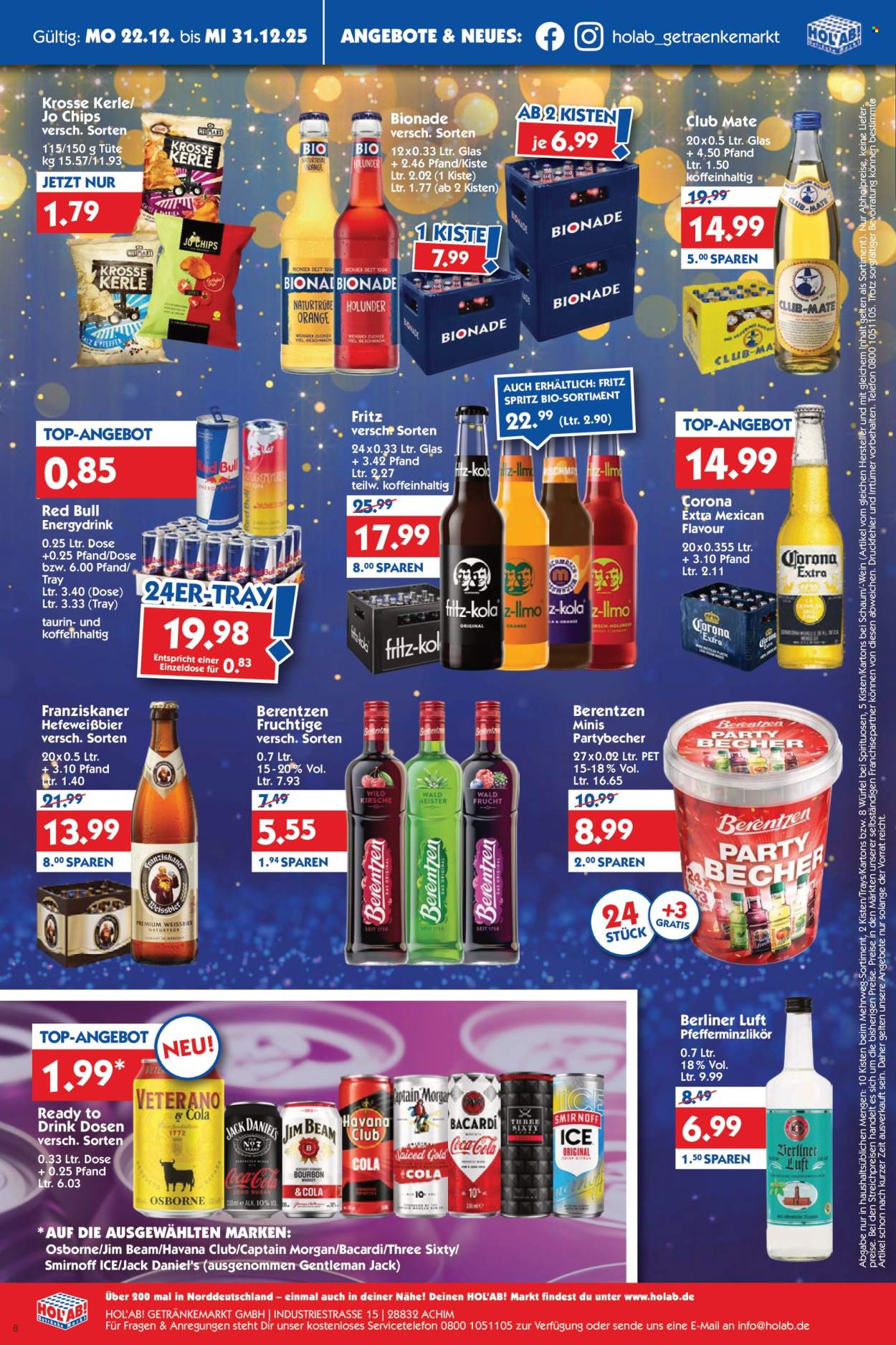 Hol'ab! Getränkemarkt Prospekte  - 22.12.2025 - 31.12.2025. Seite 8