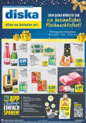 Prospekte Diska - 22.12.2025 - 27.12.2025.