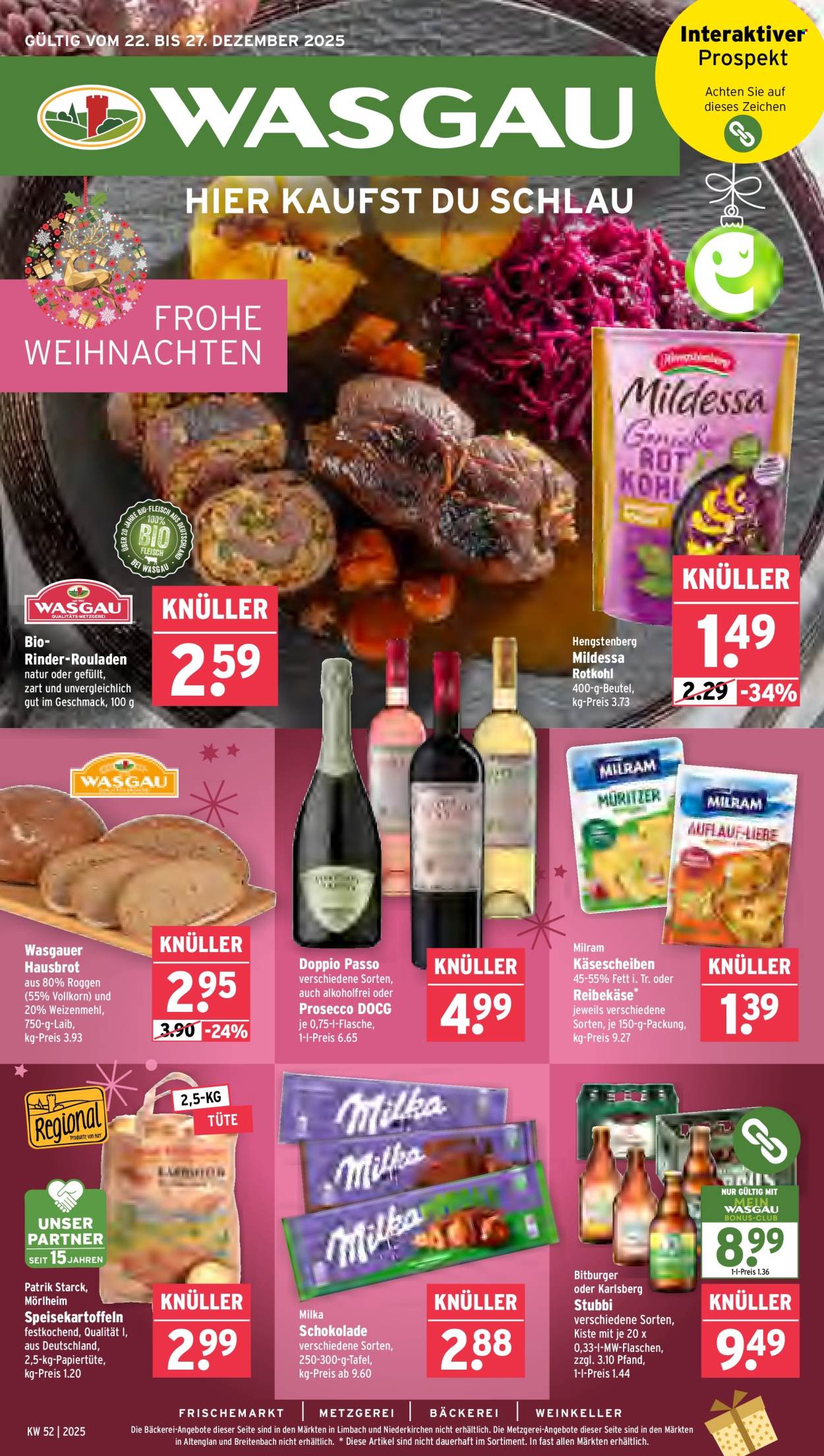 Wasgau Prospekte  - 22.12.2025 - 27.12.2025. Seite 1