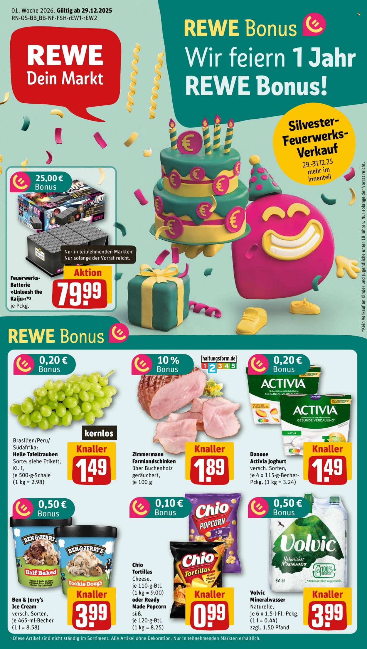 REWE Prospekte  - 29.12.2025 - 4.01.2026. Seite 1