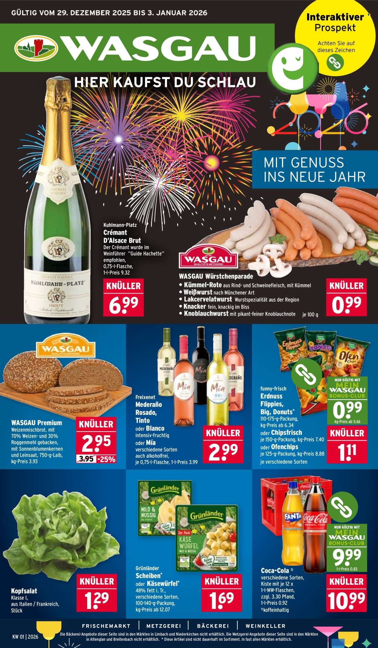 Wasgau Prospekte  - 29.12.2025 - 3.01.2026. Seite 1