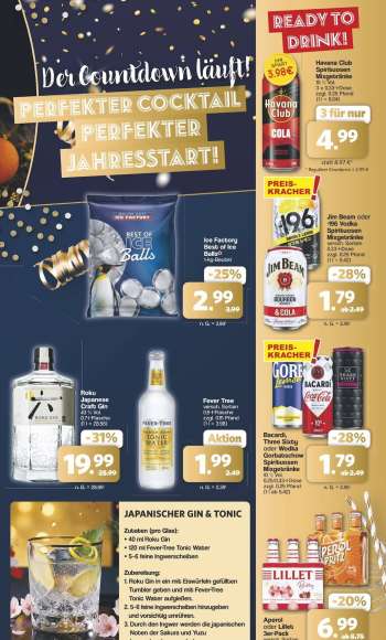 thumbnail - Bacardi, Three Sixty oder Wodka Gorbatschow Spirituosen Mixgetränke