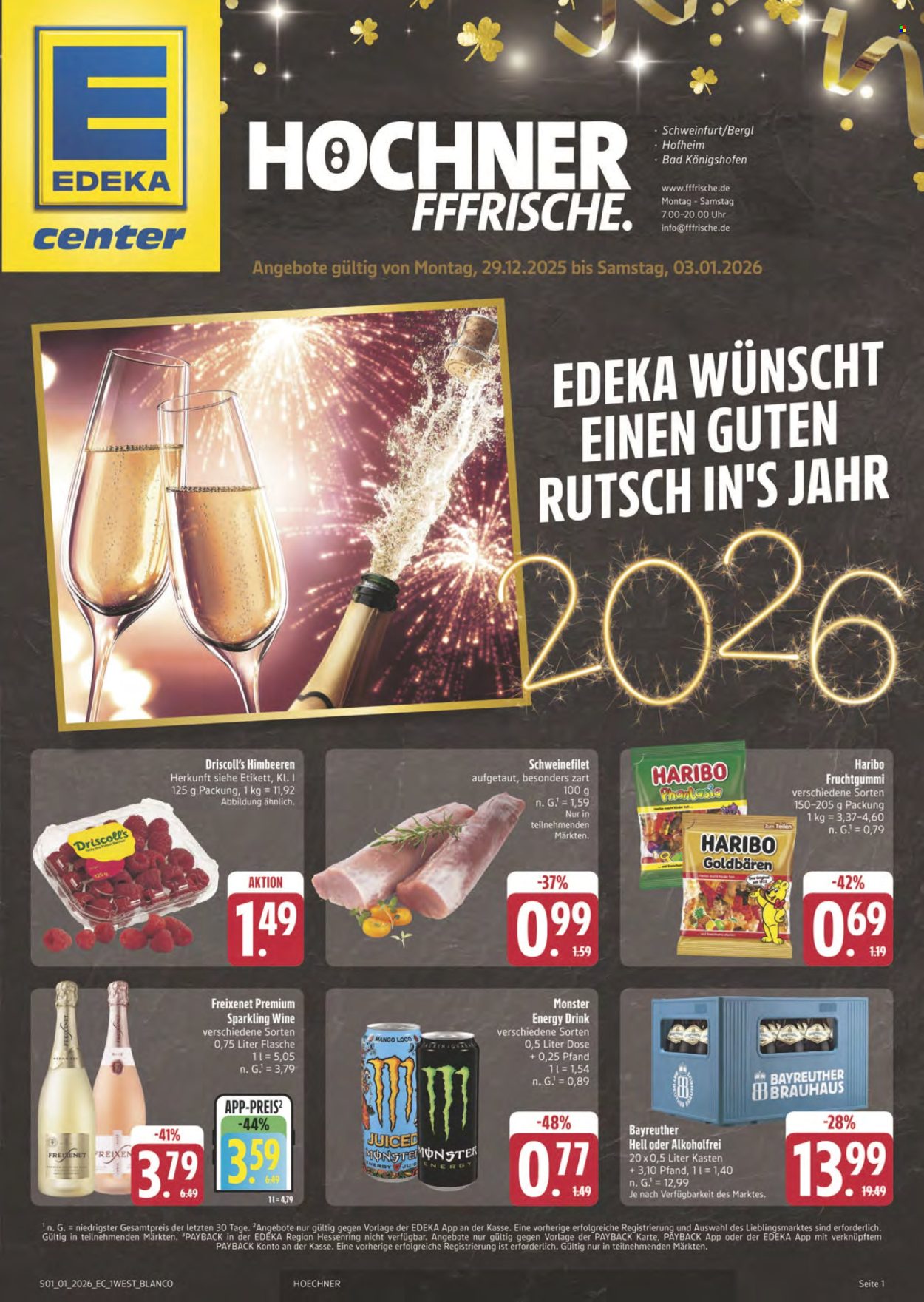 E center Prospekte  - 29.12.2025 - 3.01.2026. Seite 1